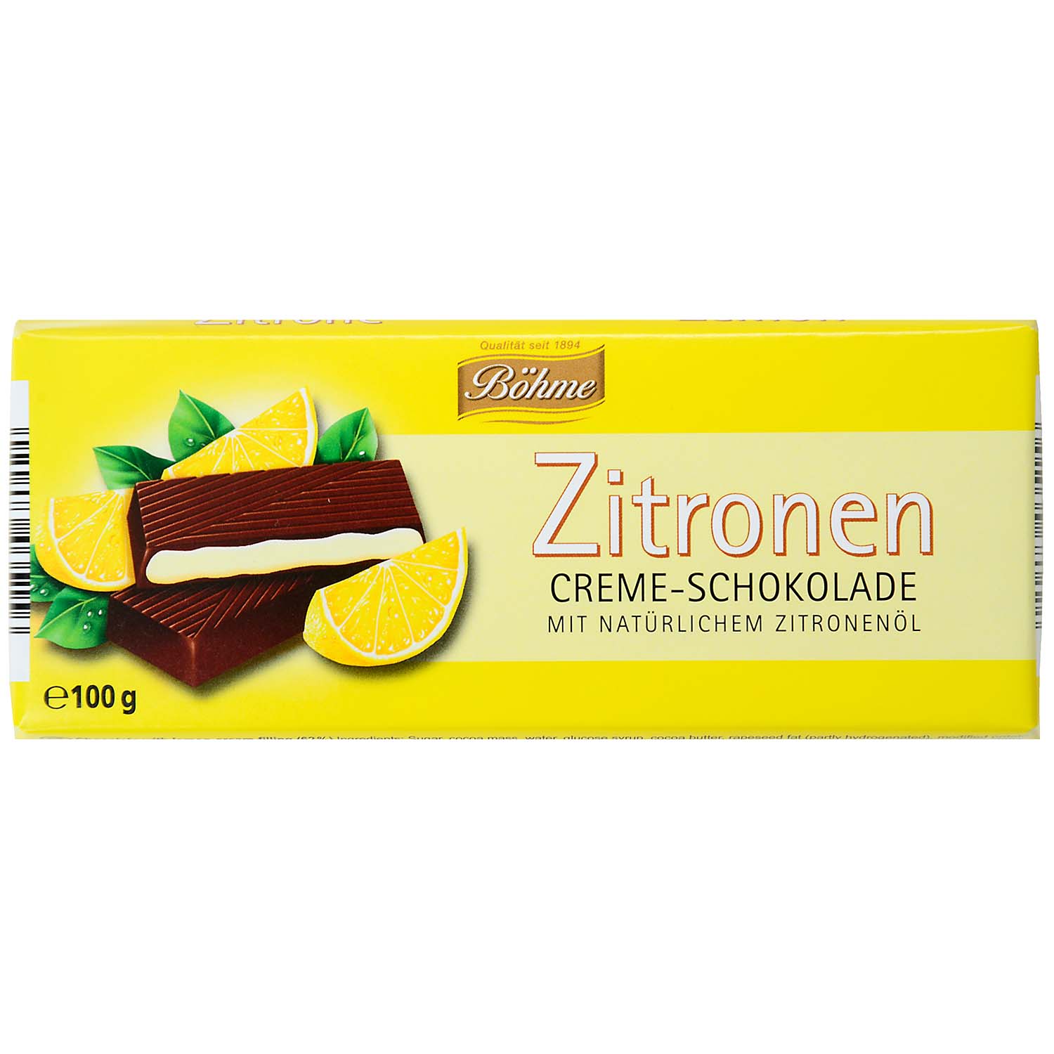 Böhme Zitronen Creme-Schokolade 100g