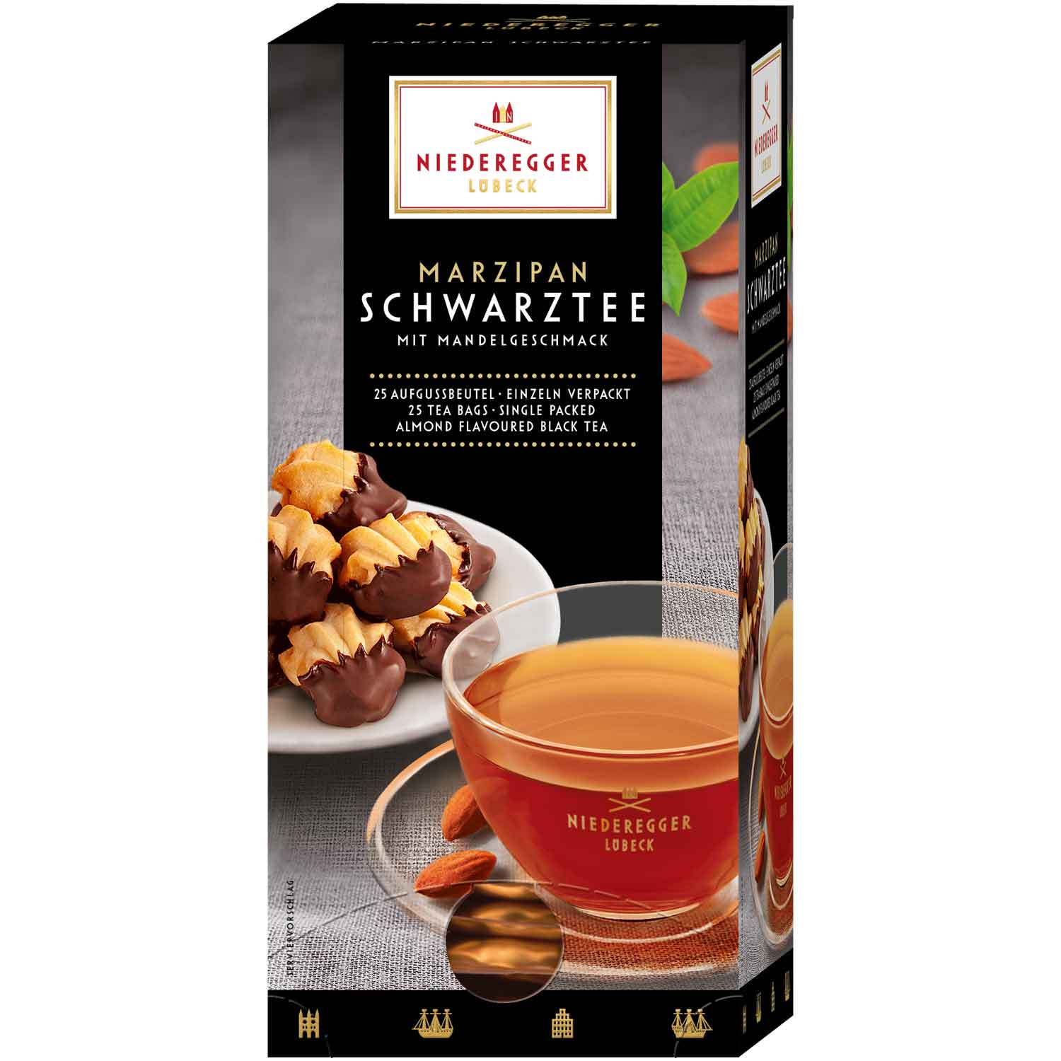 Niederegger Marzipan Schwarztee 25er