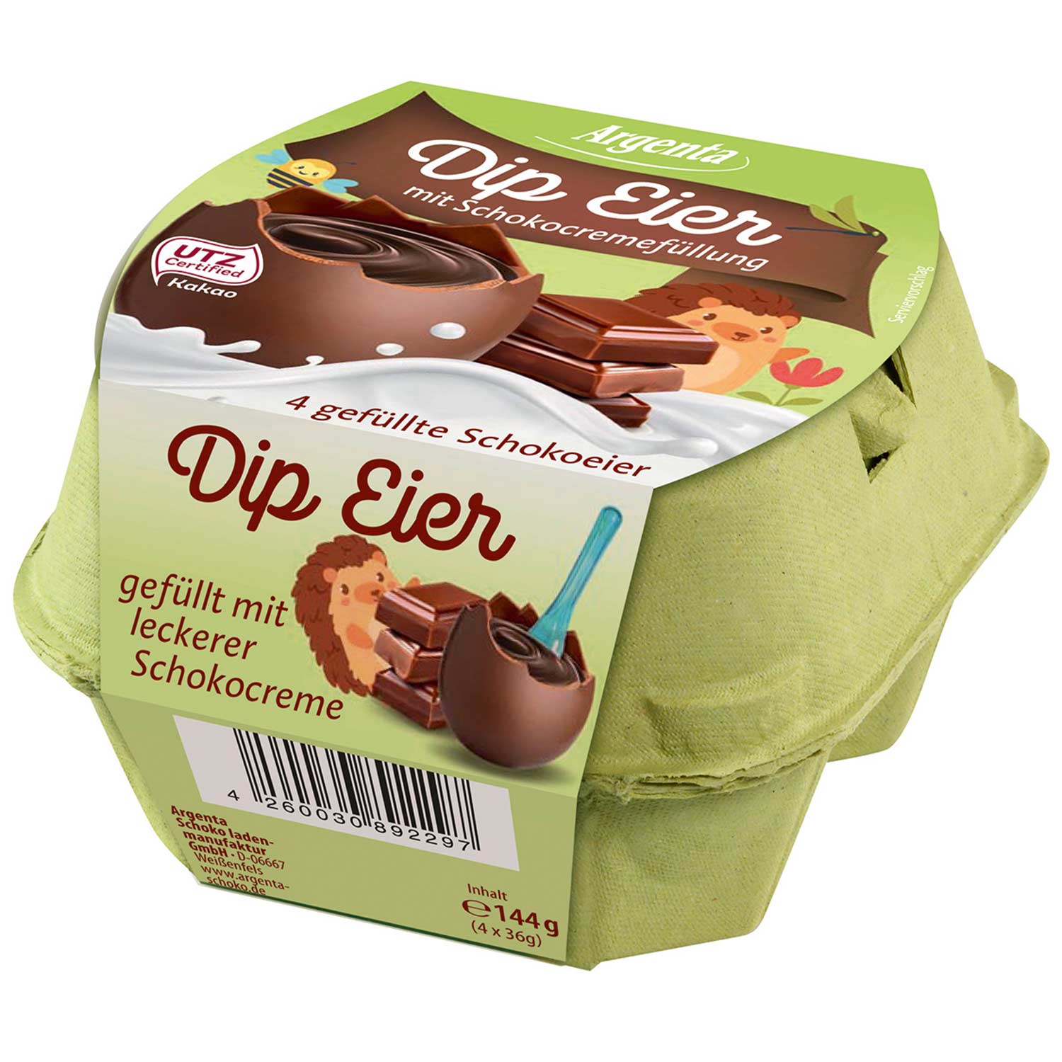 Argenta Dip Eier Kakaocreme 4x36g