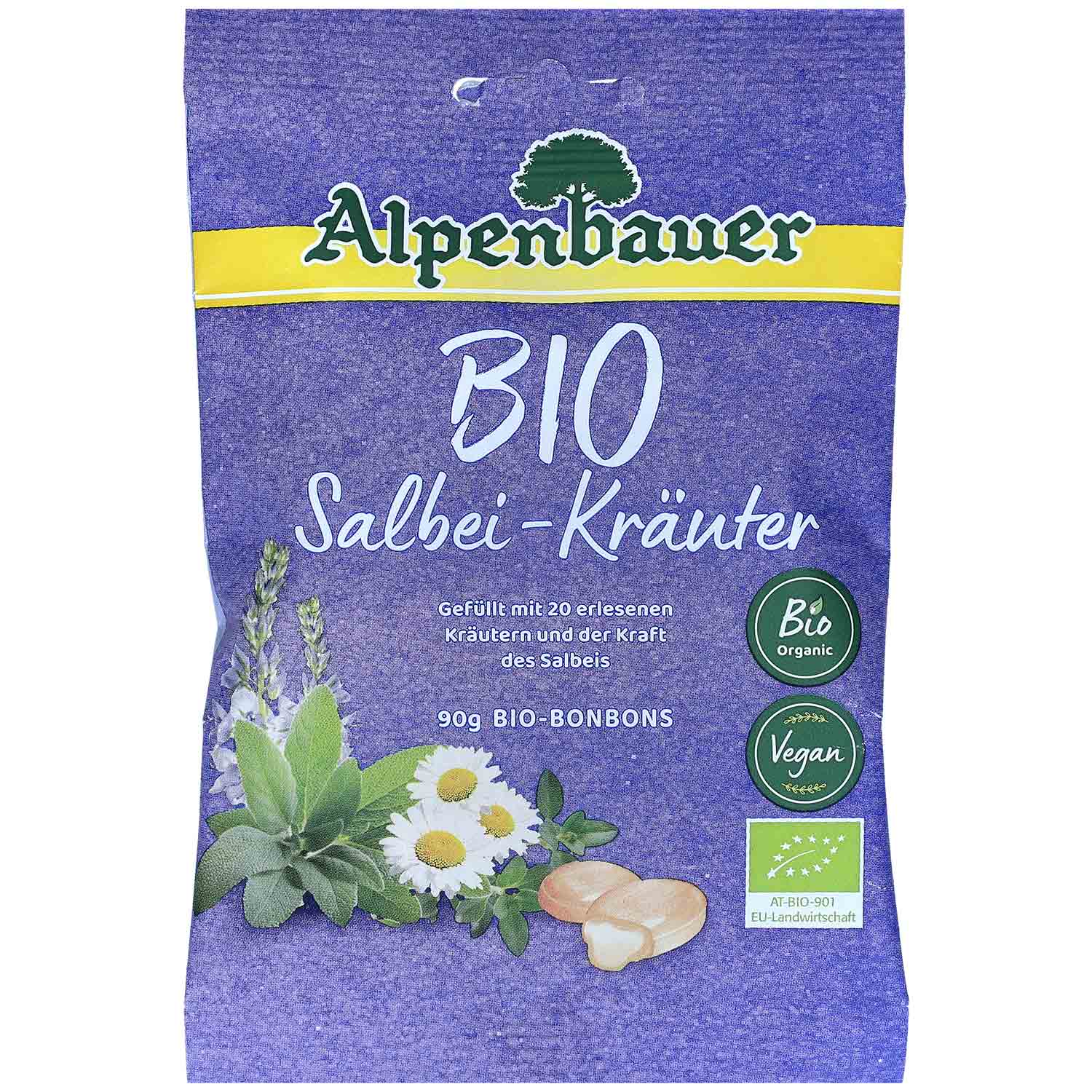 Alpenbauer Bio Salbei-Kräuter Bonbons 90g