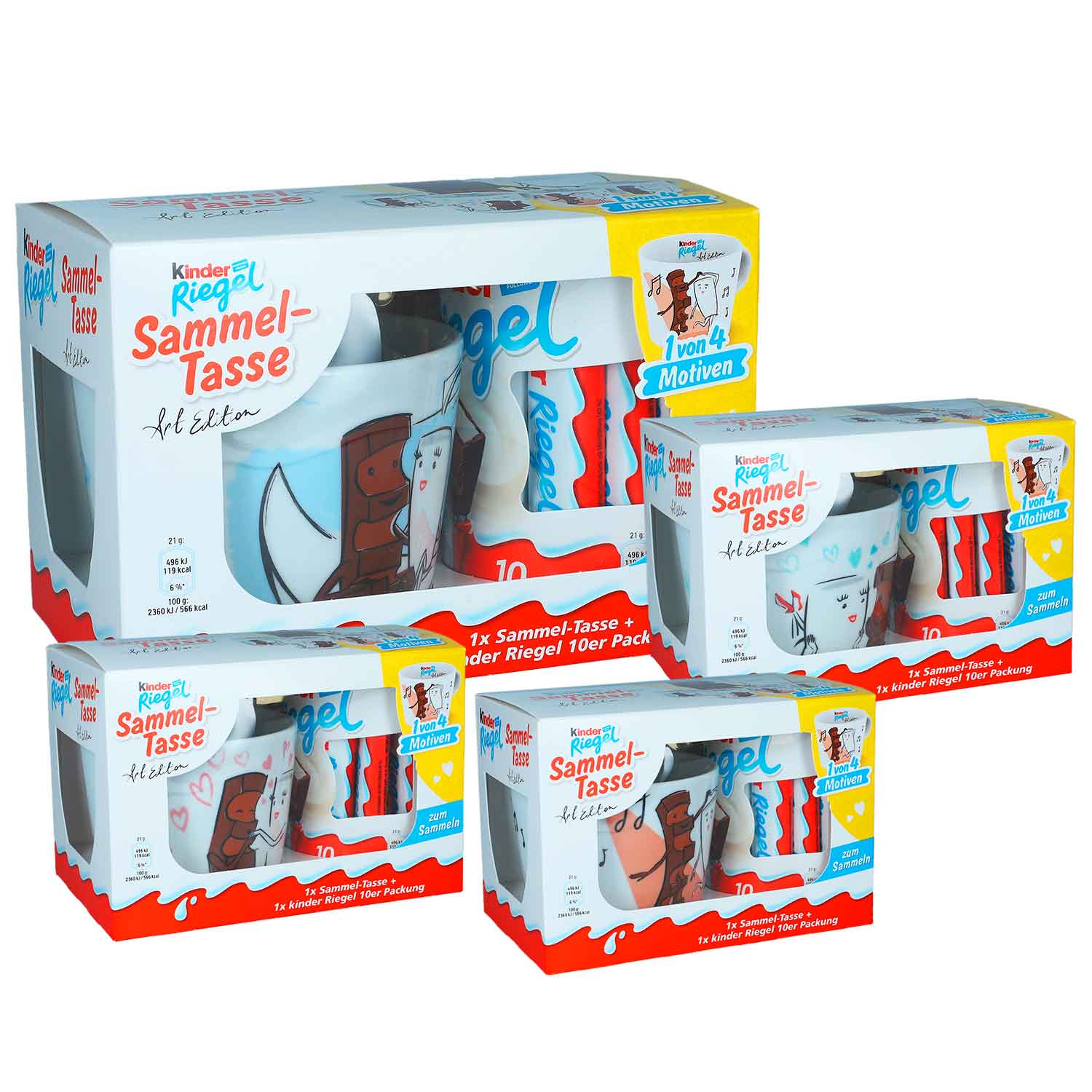 kinder Riegel 10er + Sammel-Tasse 'Art Edition'