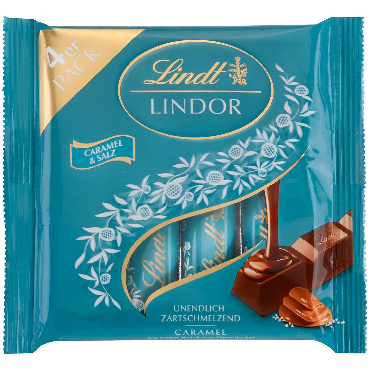 Lindt Lindor Caramel & Salz Vollmilch Sticks 4x25g