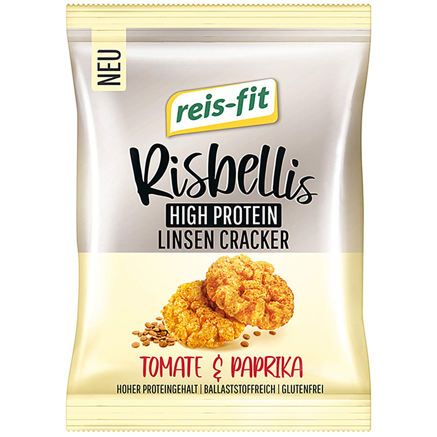 reis-fit Risbellis High Protein Linsen Cracker Tomate & Paprika 40g