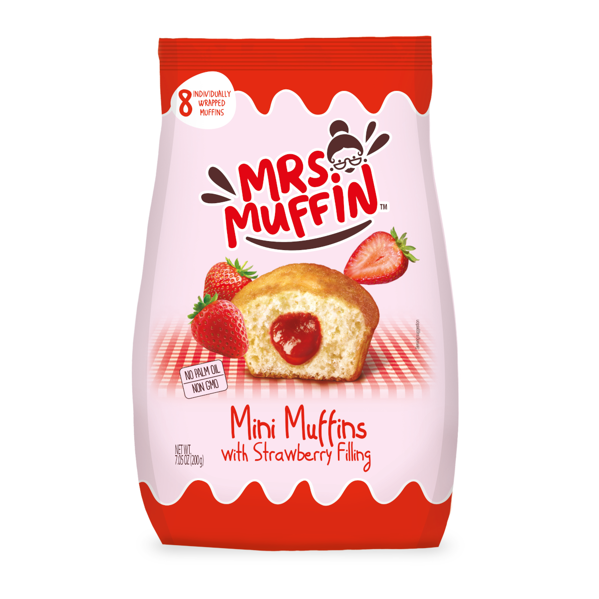 Mrs. Muffin Mini Muffins with Strawberry Filling 200g