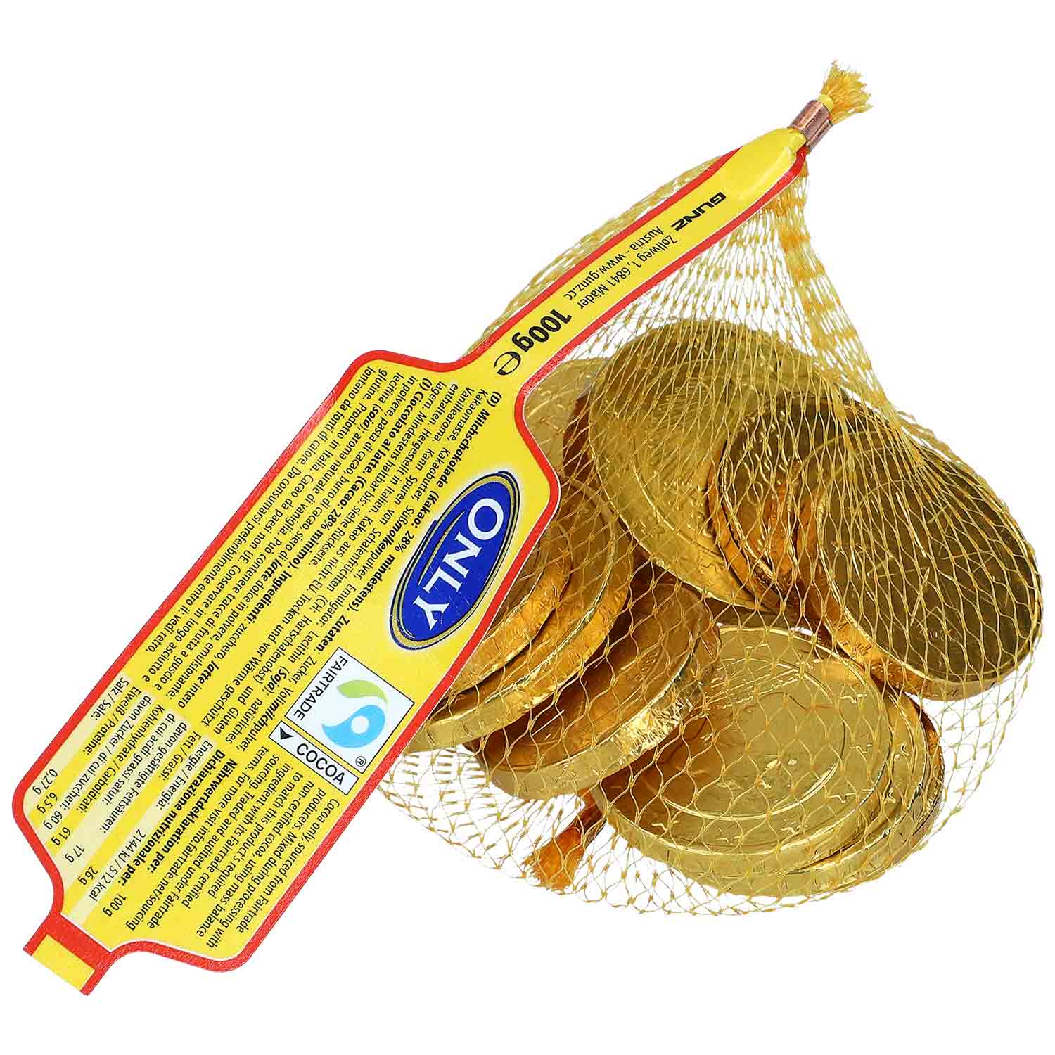 Only Goldmünzen Milchschokolade 100g