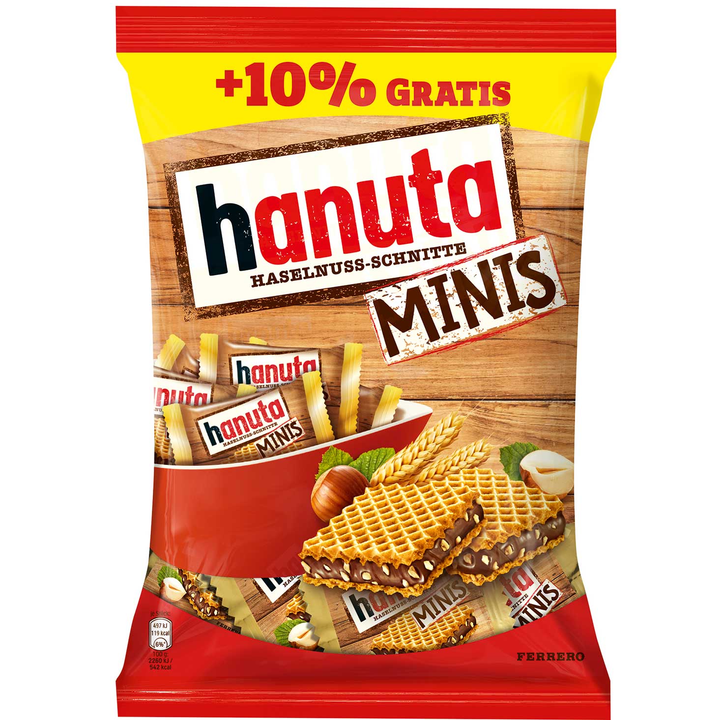 hanuta minis 200g + 10% gratis