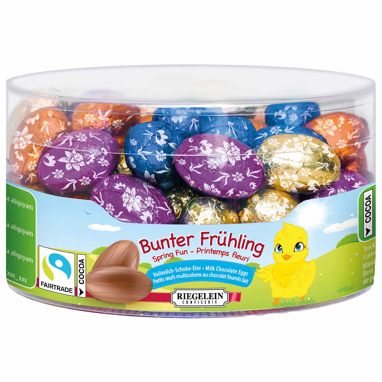 Riegelein Bunter Frühling Schoko-Eier 66er