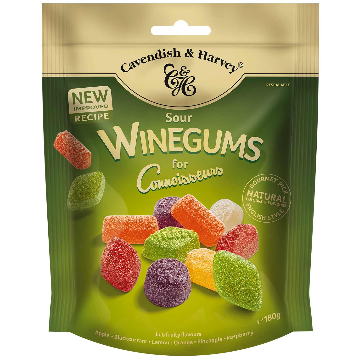 Cavendish & Harvey Winegums for Connoisseurs Sour 180g
