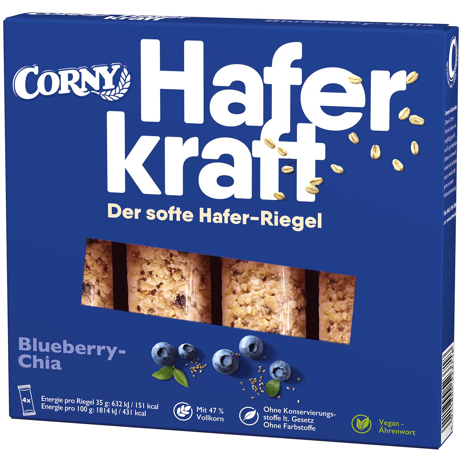 Corny Haferkraft Blueberry-Chia 4x35g