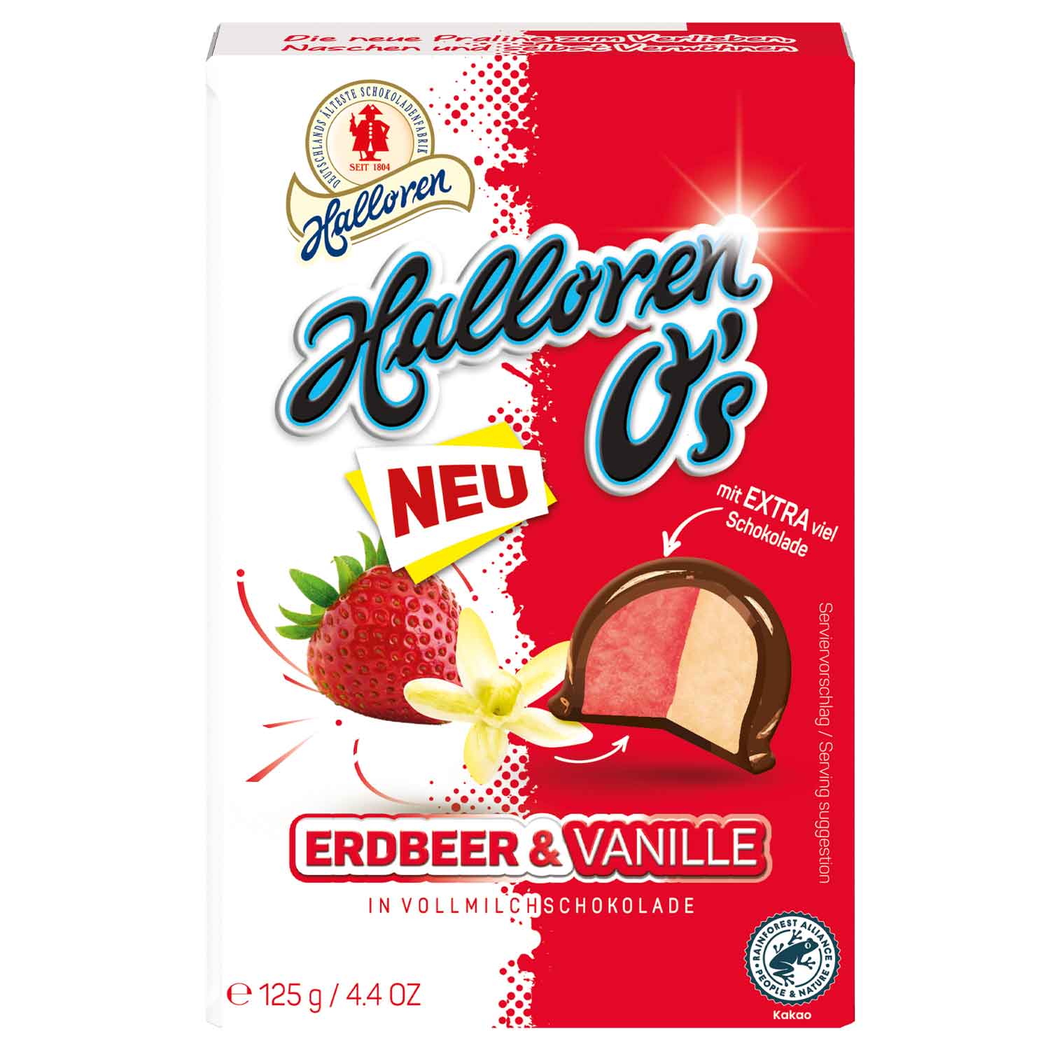 Halloren O's Erdbeer & Vanille 125g