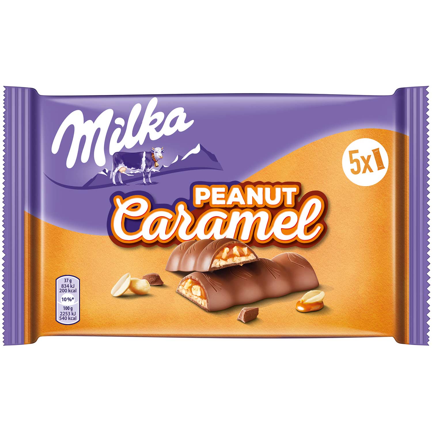 Milka Peanut Caramel Riegel 5x37g