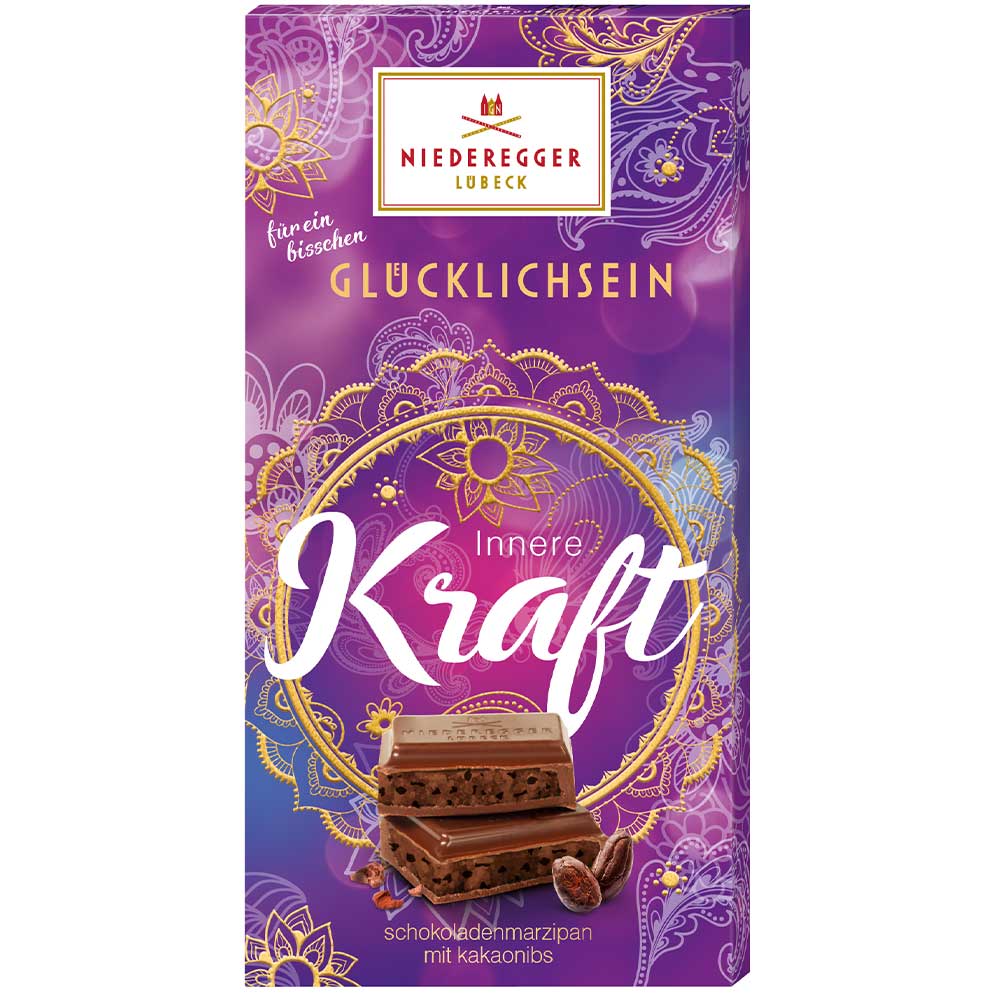 Niederegger Glücklichsein 'Kraft' Marzipan Tafel 110g