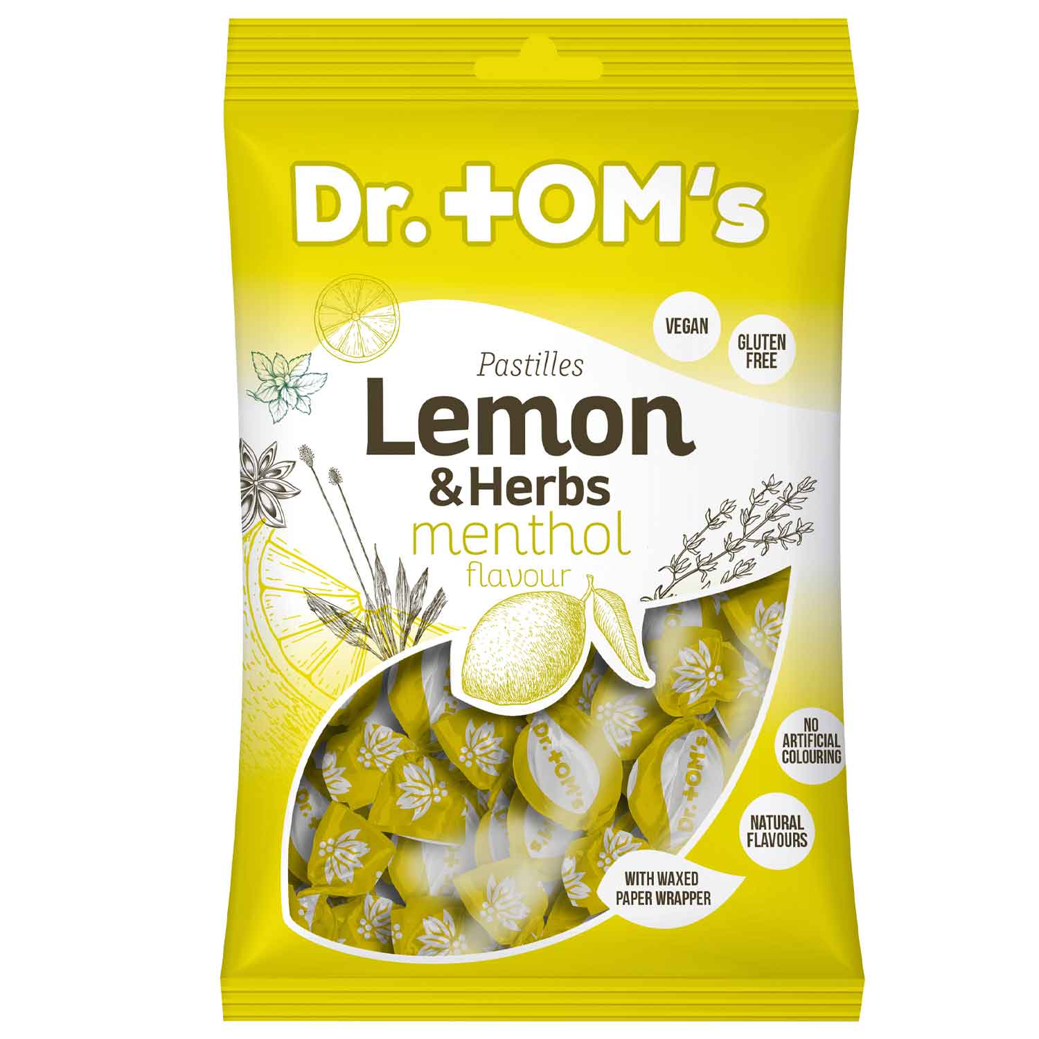 Dr. Tom's Lemon & Herbs Menthol 150g