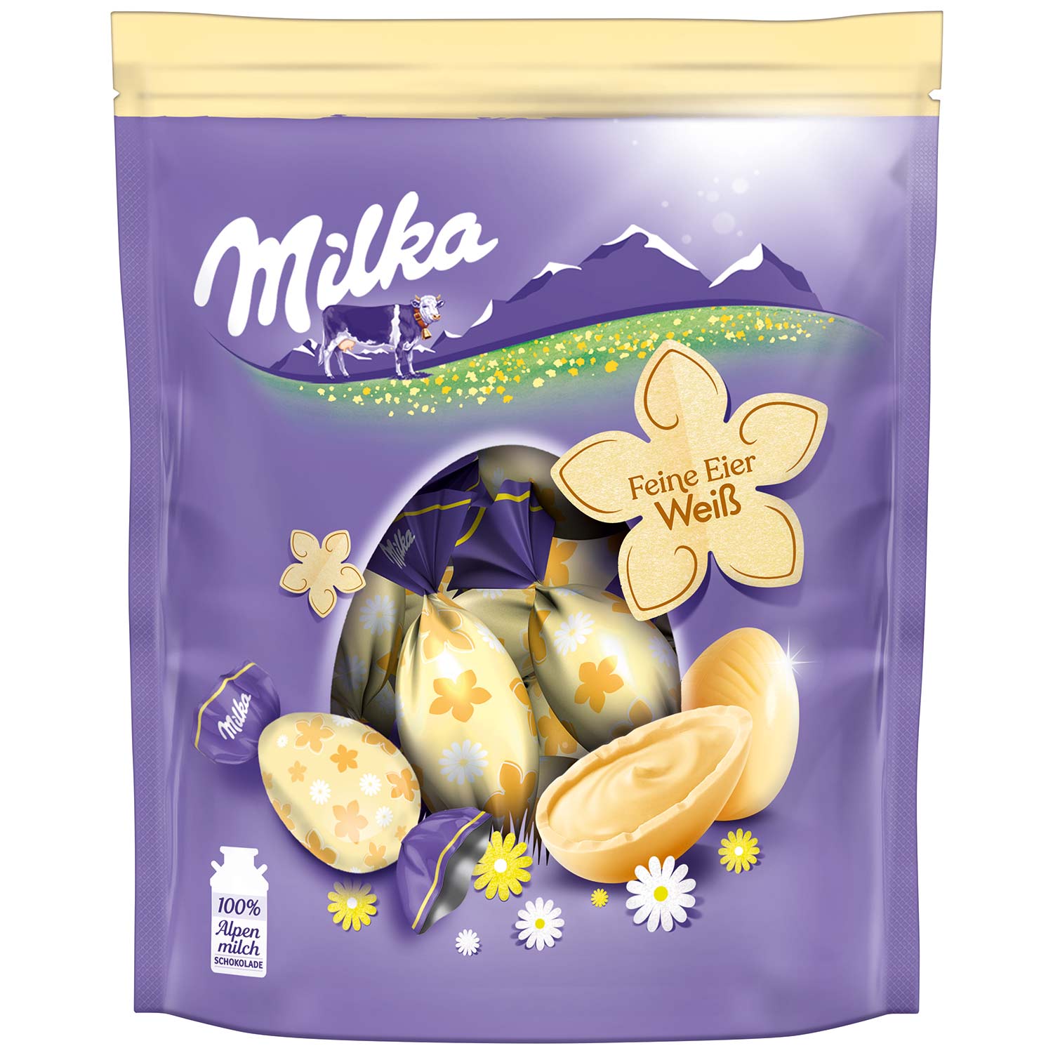 Milka Feine Eier Weiß 90g