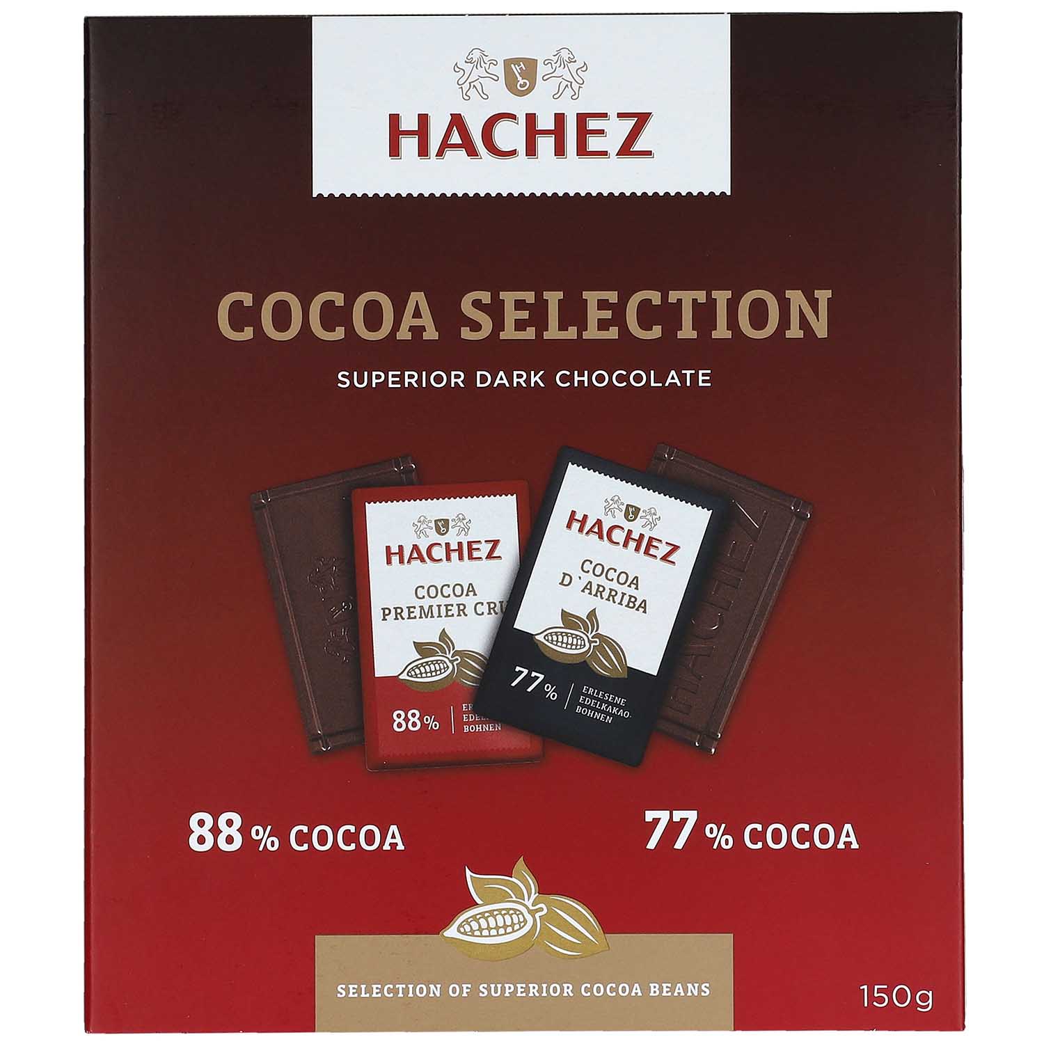 Hachez Cocoa Selection Täfelchen 150g