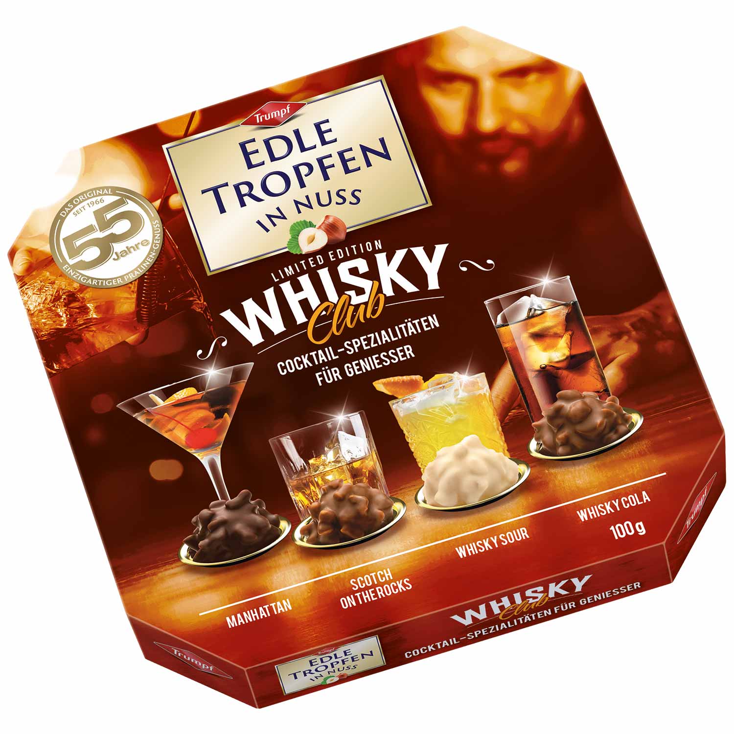 Trumpf Edle Tropfen in Nuss Whisky Club 100g