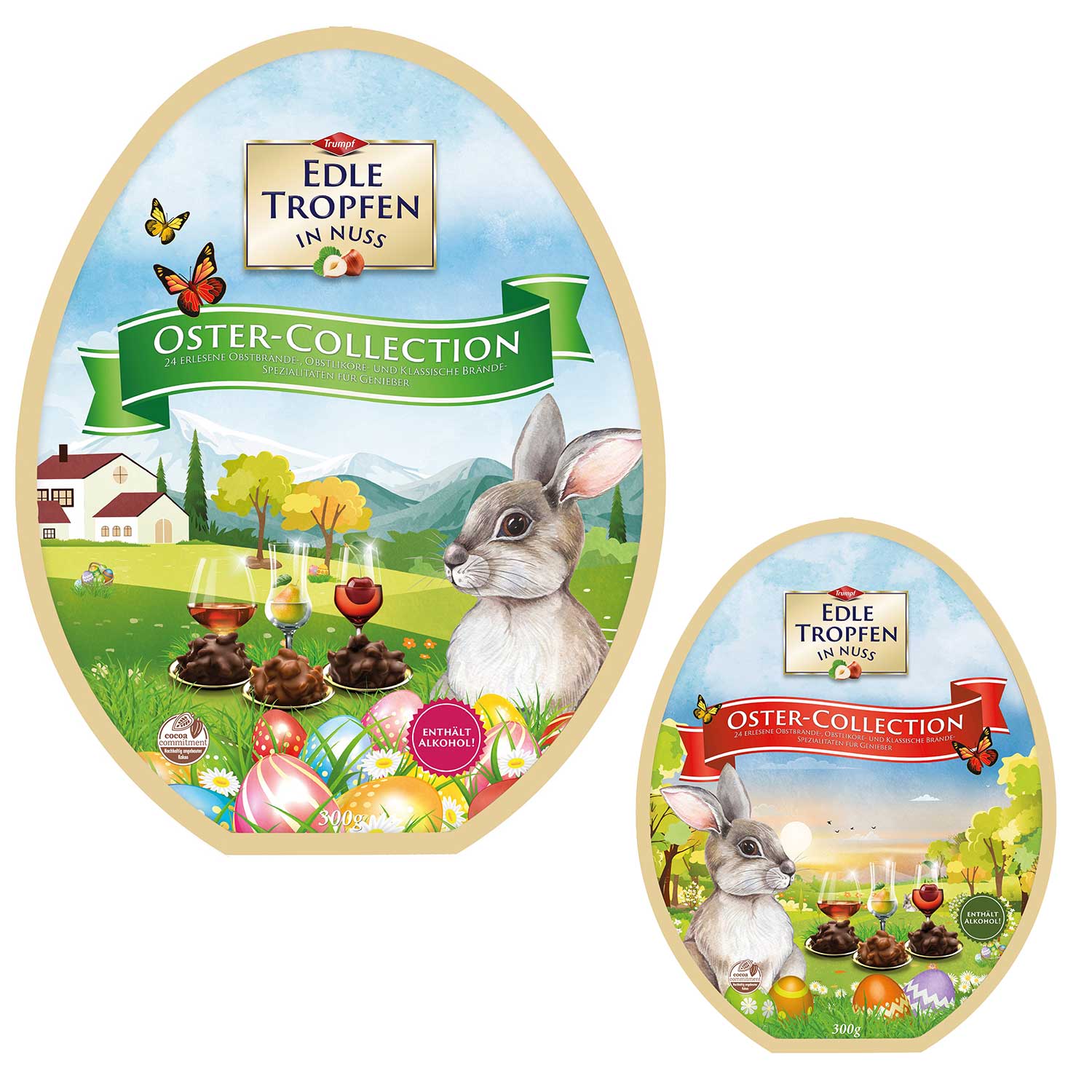 Trumpf Edle Tropfen in Nuss Oster-Collection Osterei 300g