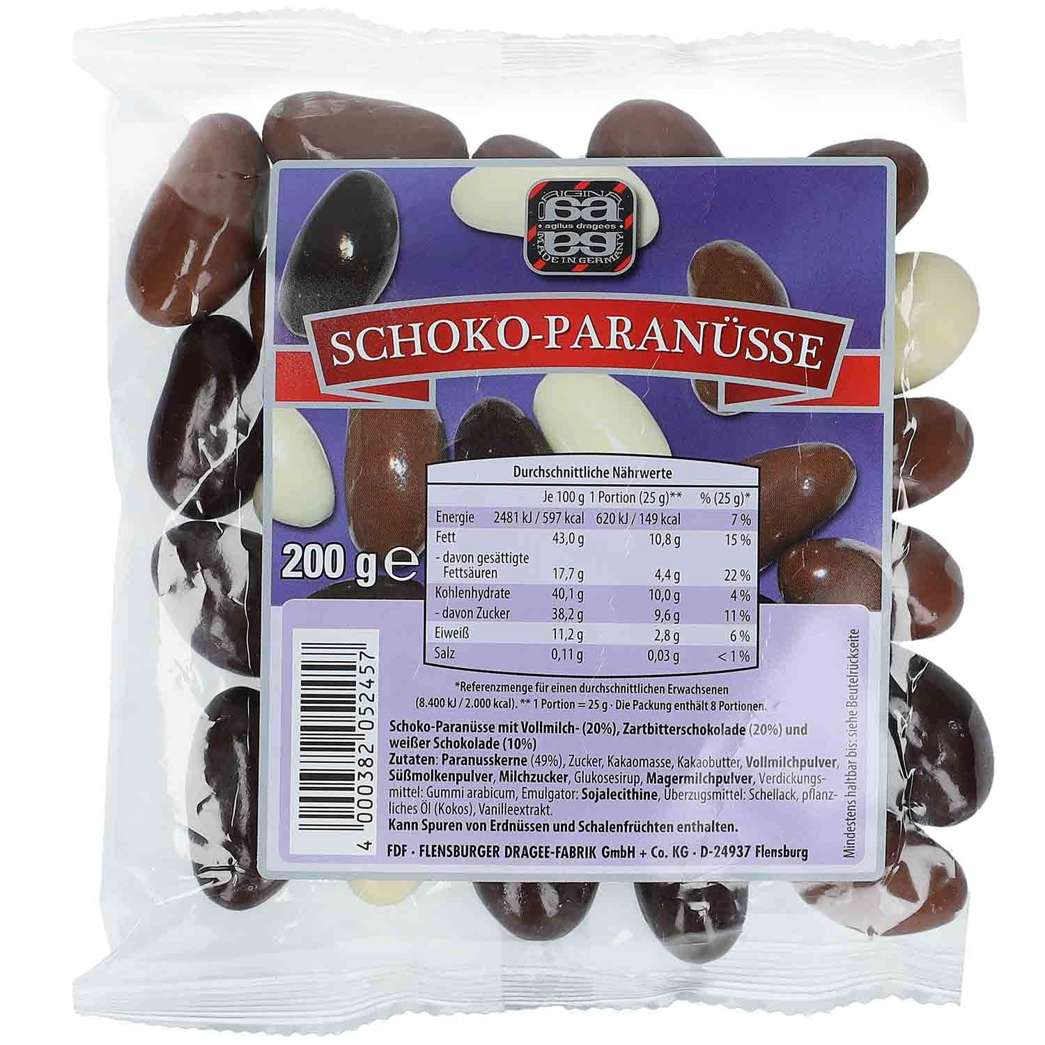 agilus dragees Schoko-Paranüsse 200g