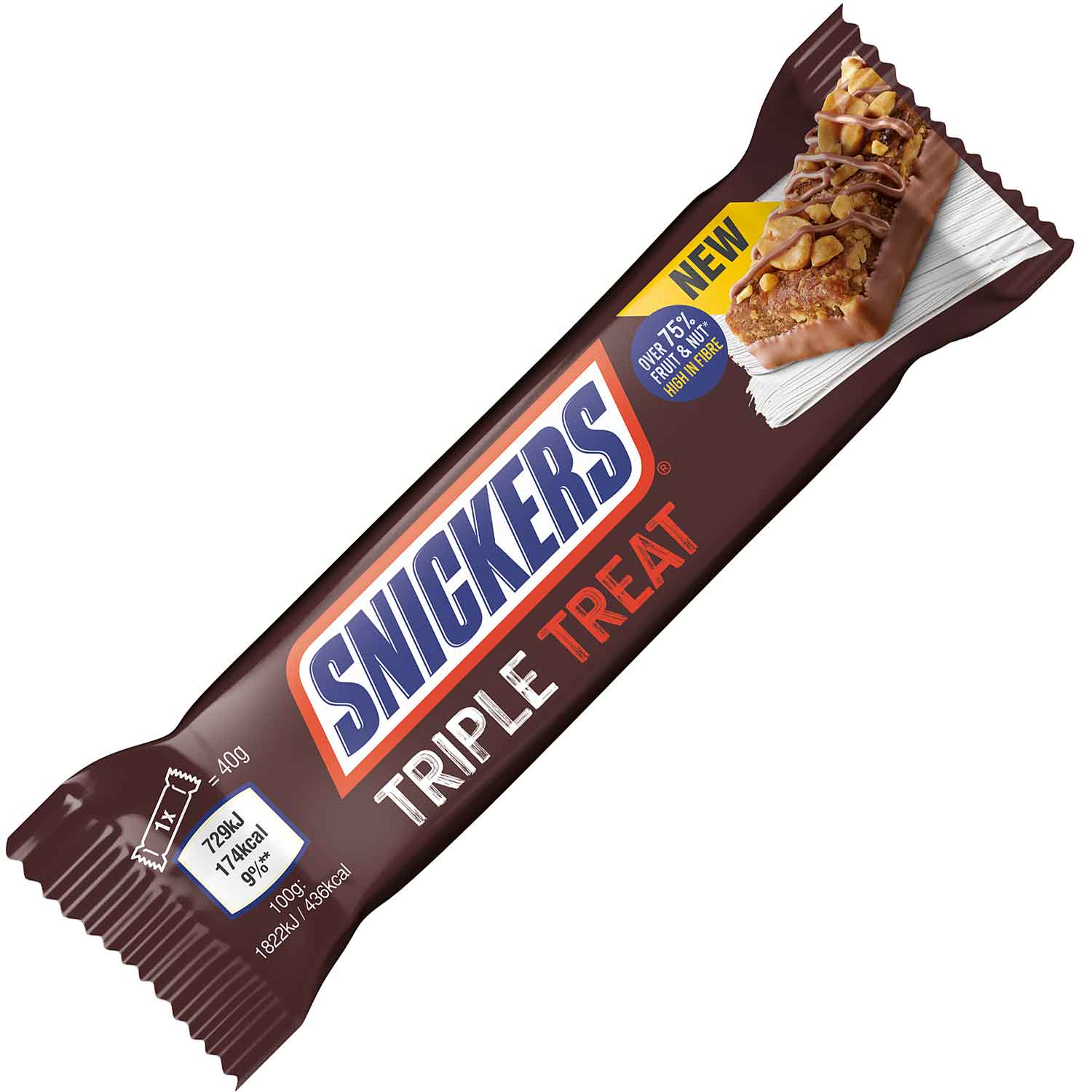 Snickers Triple Treat Fruit, Nut & Chocolate 40g