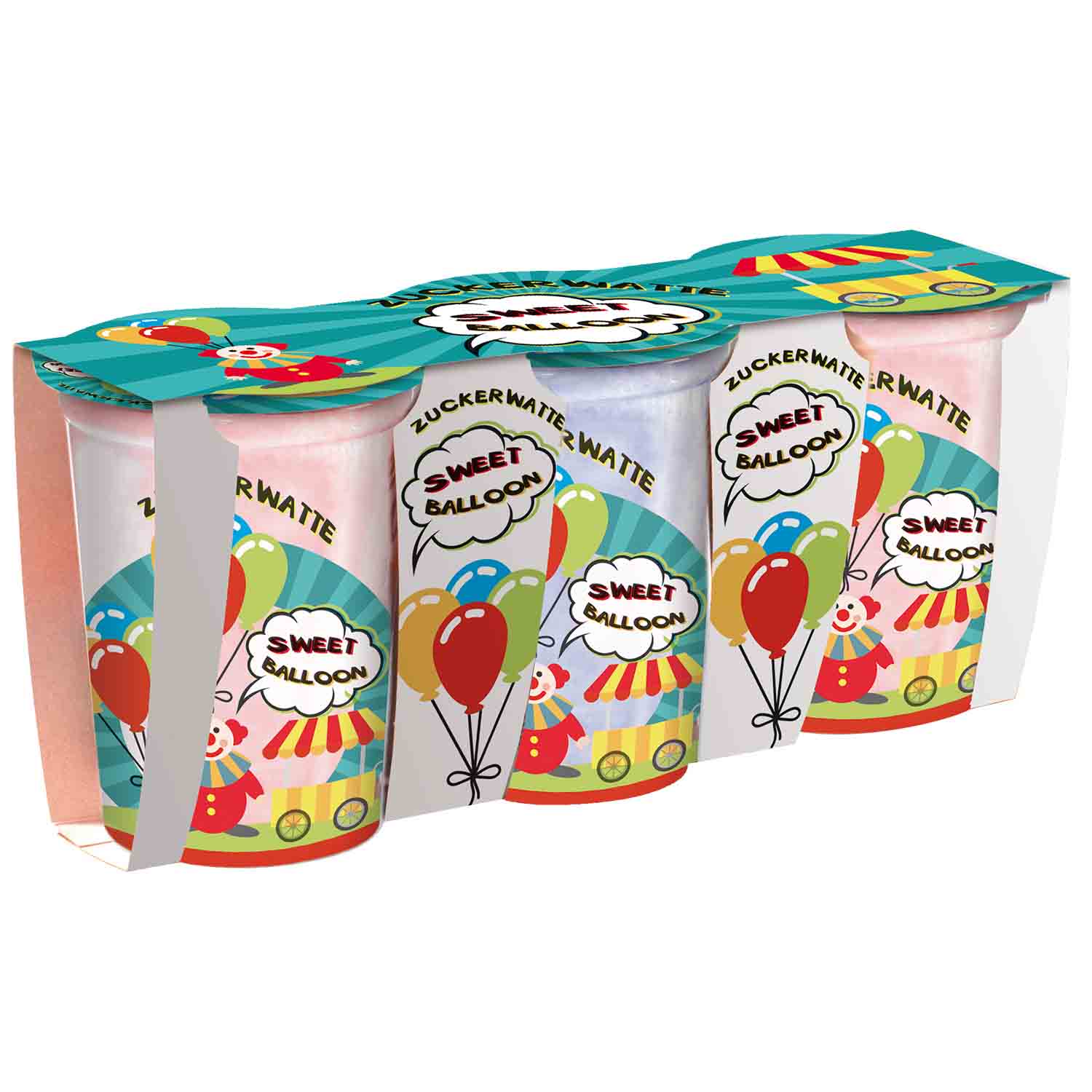 Sweet Balloon Zuckerwatte 3x20g