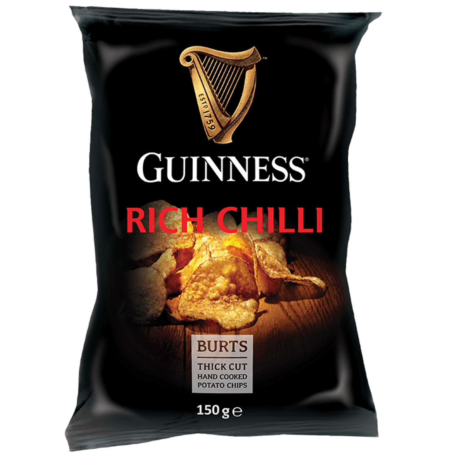 Guinness Rich Chilli Burts Potato Chips 150g