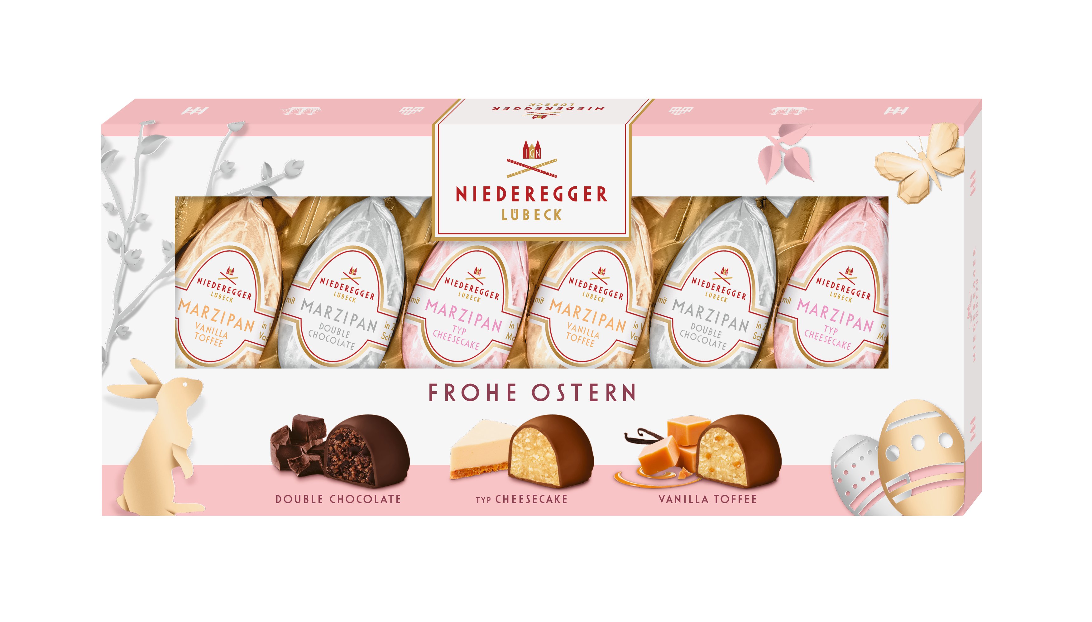 Niederegger Marzipan-Eier-Variationen 'Frohe Ostern' Edition 100g