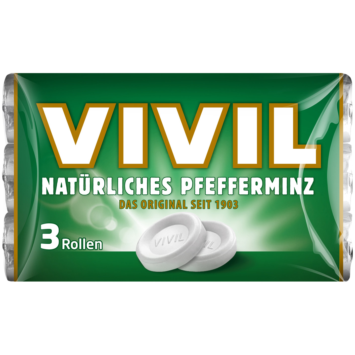 Vivil Natürliches Pfefferminz 3er