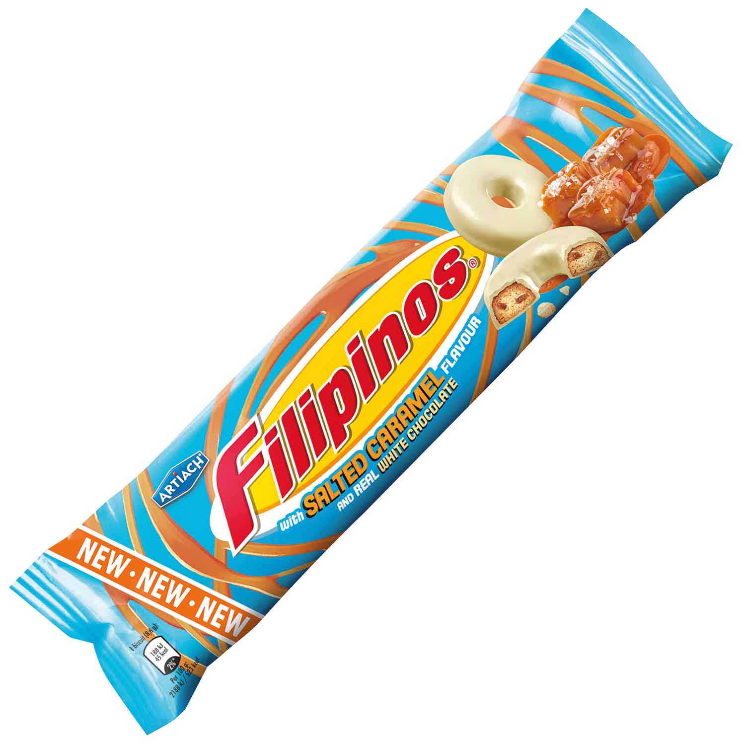 Filipinos White Chocolate and Salted Caramel 128g