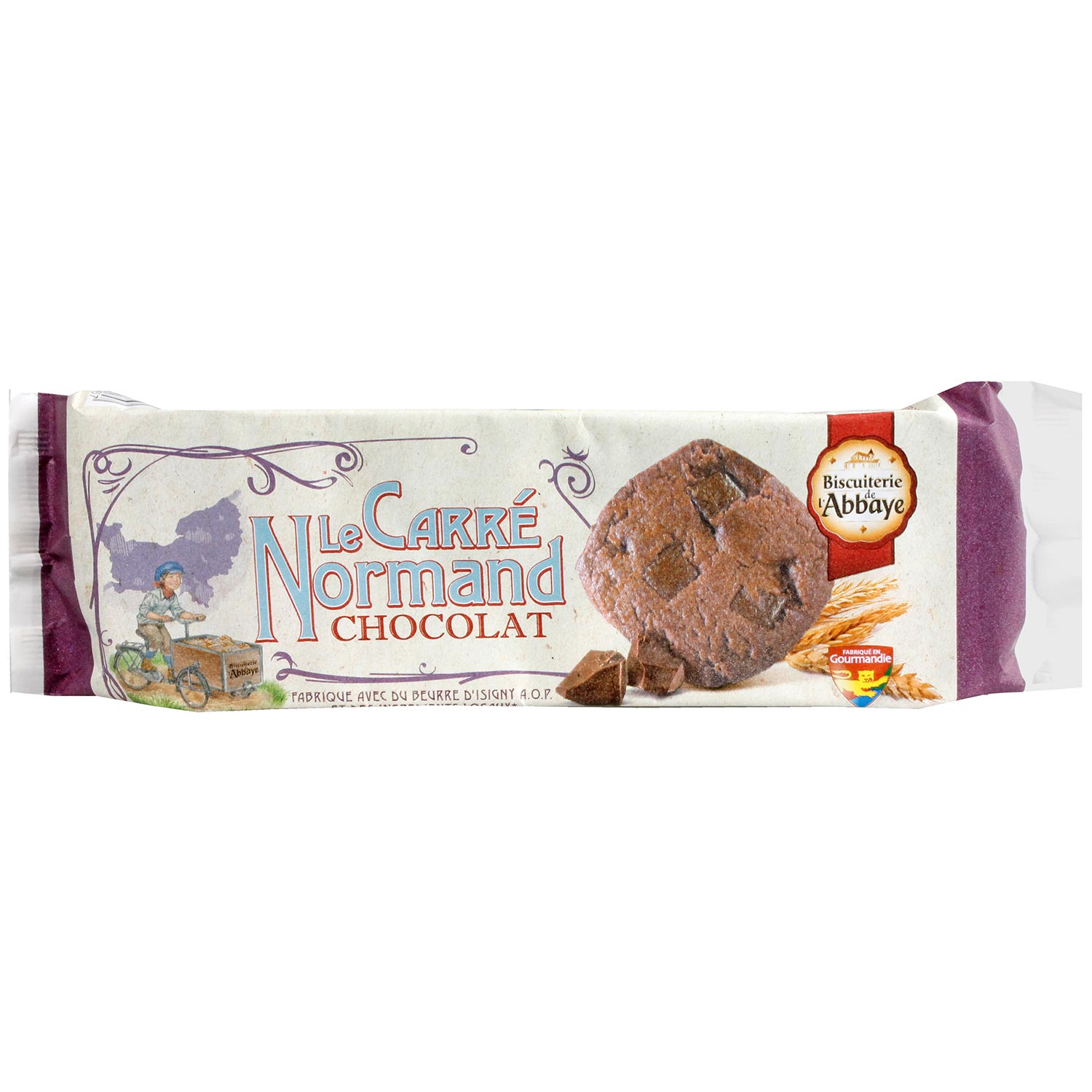 Biscuiterie de l'Abbaye Le Carré Normand Chocolat 140g