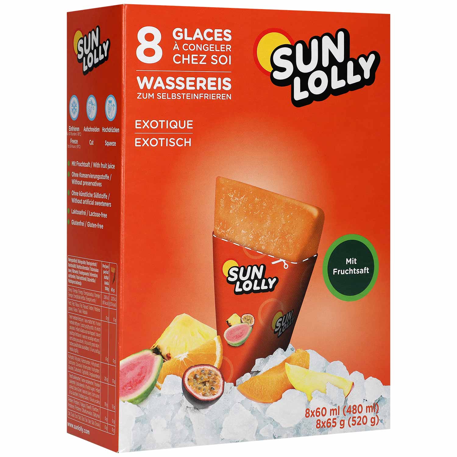 Sun Lolly Wassereis Exotisch 8er