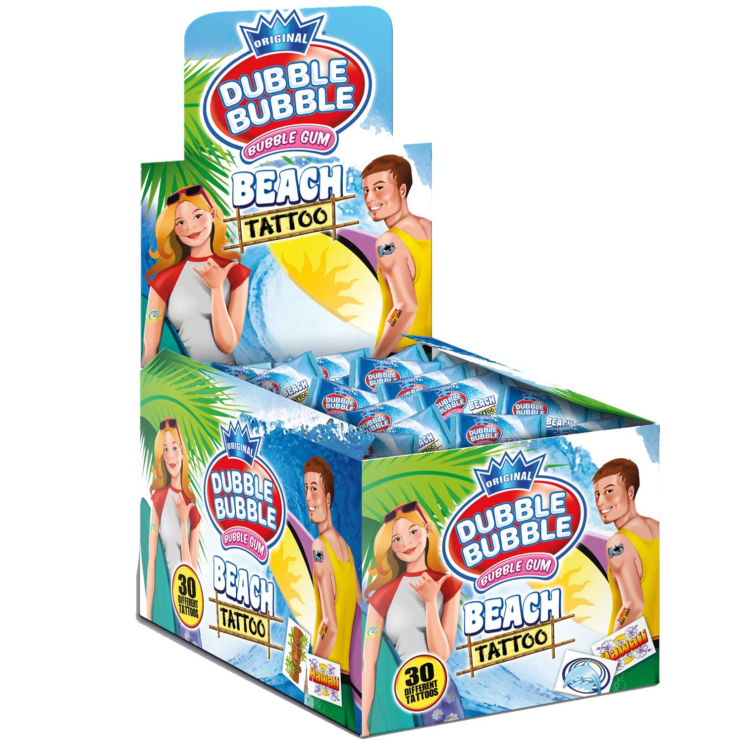 DUBU Beach Tattoo Bubble Gum 200er Sparpack