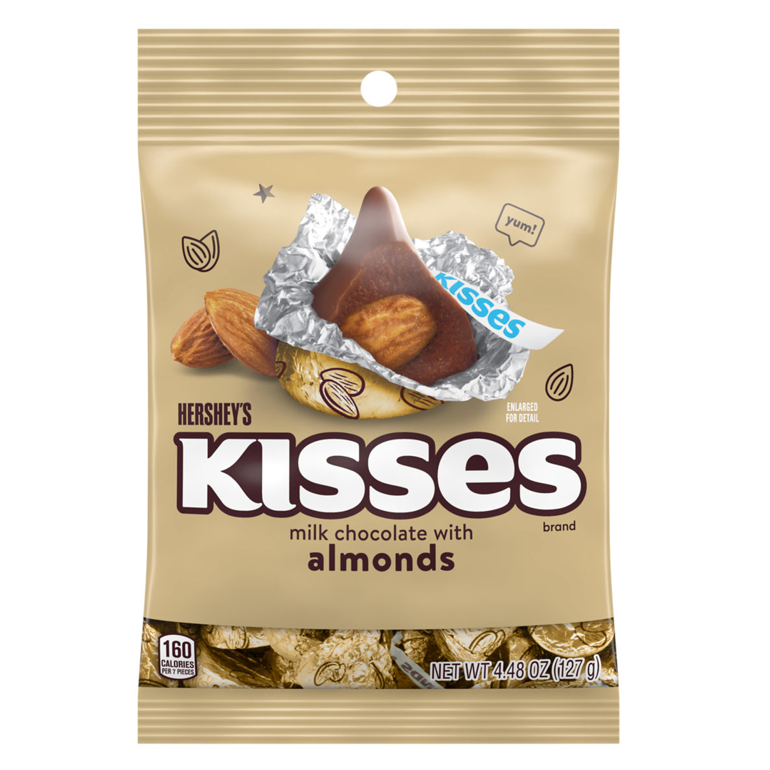 Hershey's Kisses Milk Chocolate with Almonds 127g