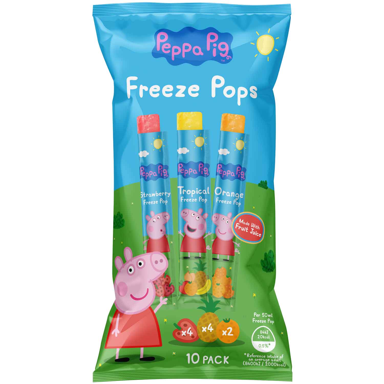 Peppa Pig Freeze Pops 10x50ml
