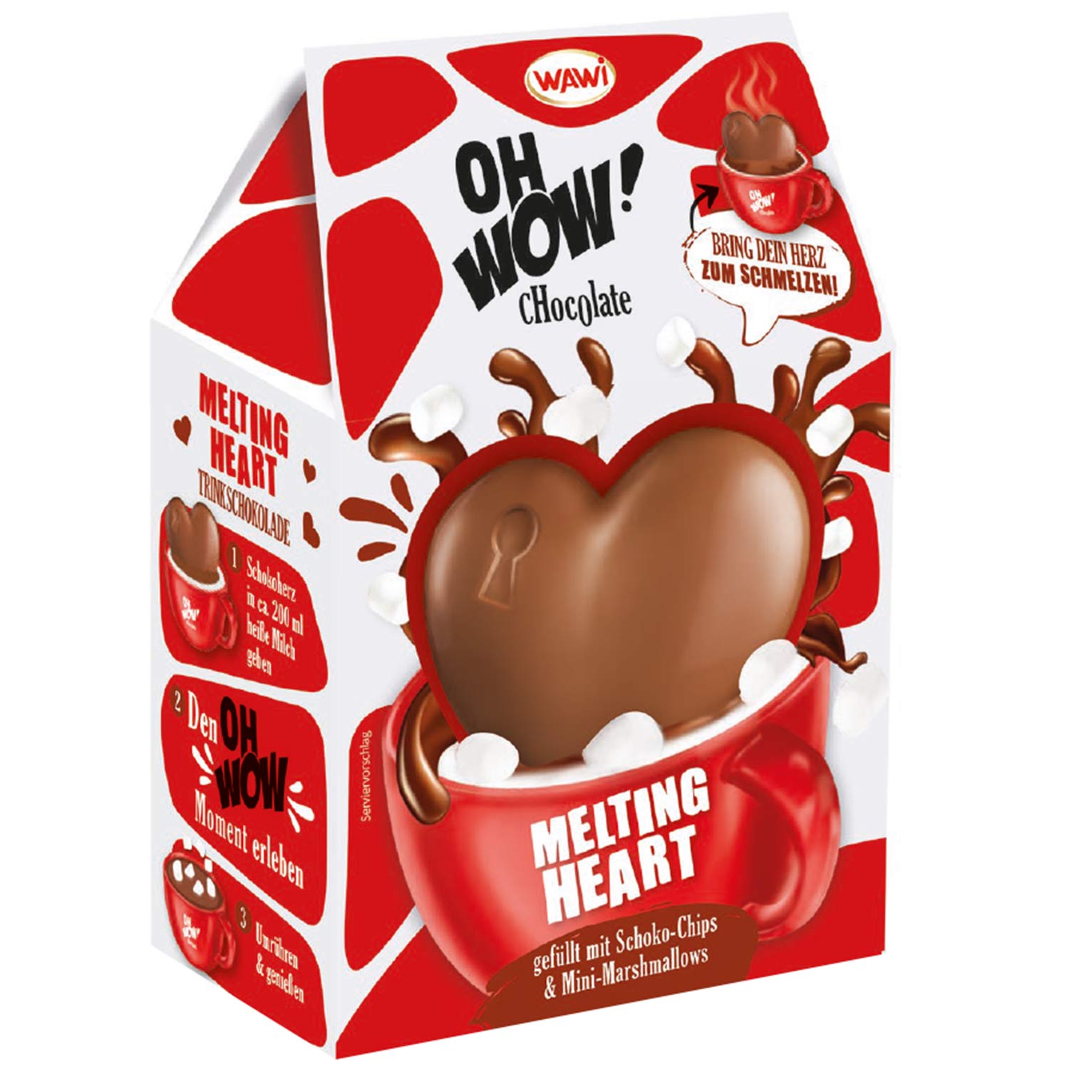 OH WOW! Chocolate Melting Heart Vollmilch Schoko-Chips 65g
