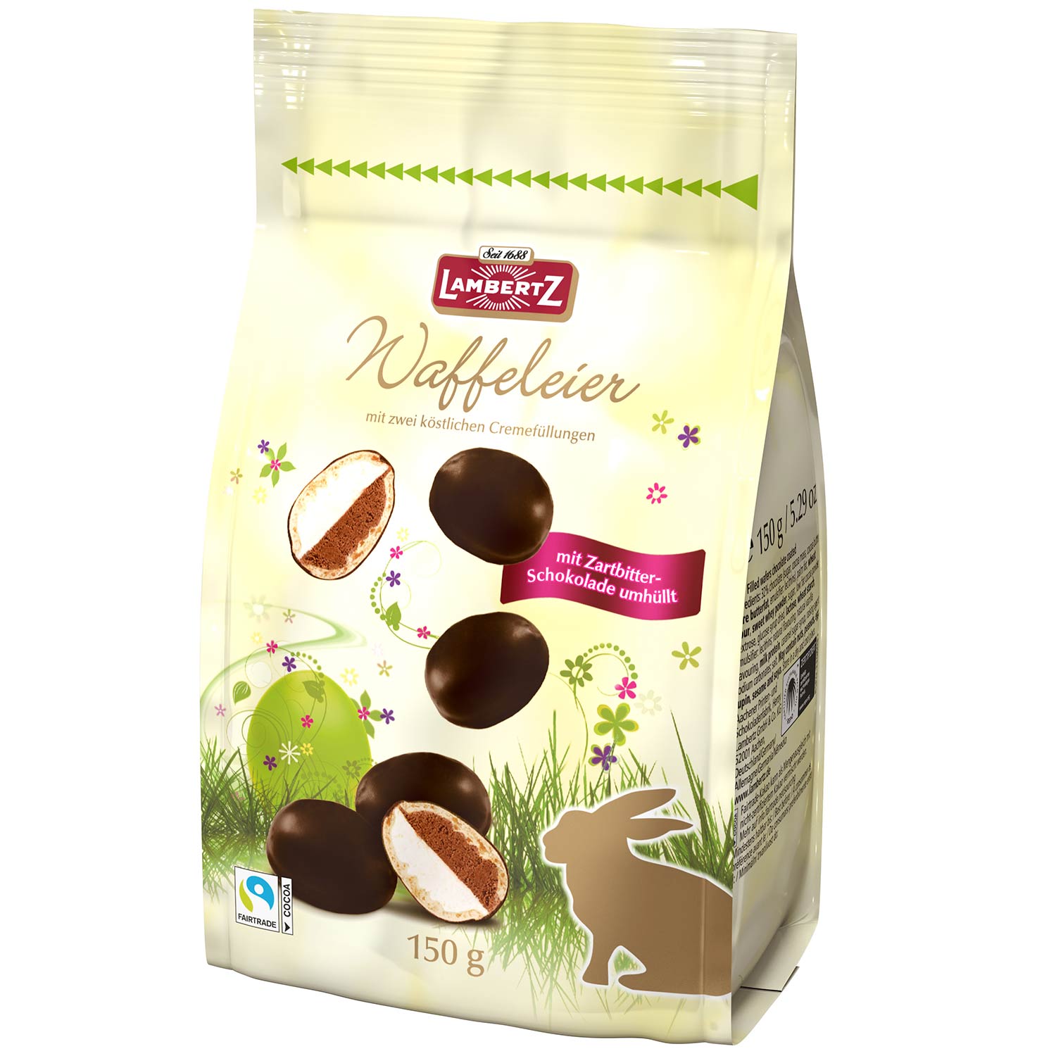 Lambertz Waffeleier Zartbitter vollschokoliert 150g