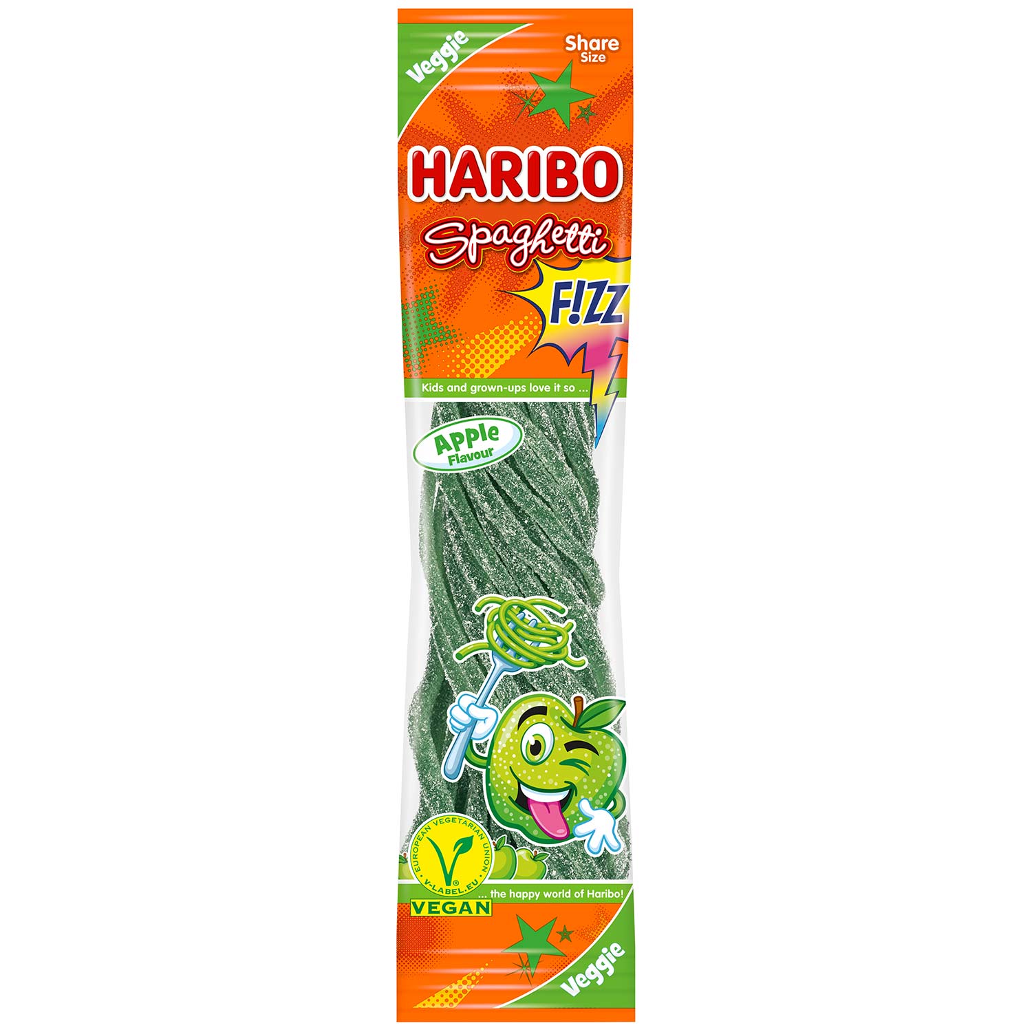 Haribo Spaghetti Apple FIZZ veggie 200g