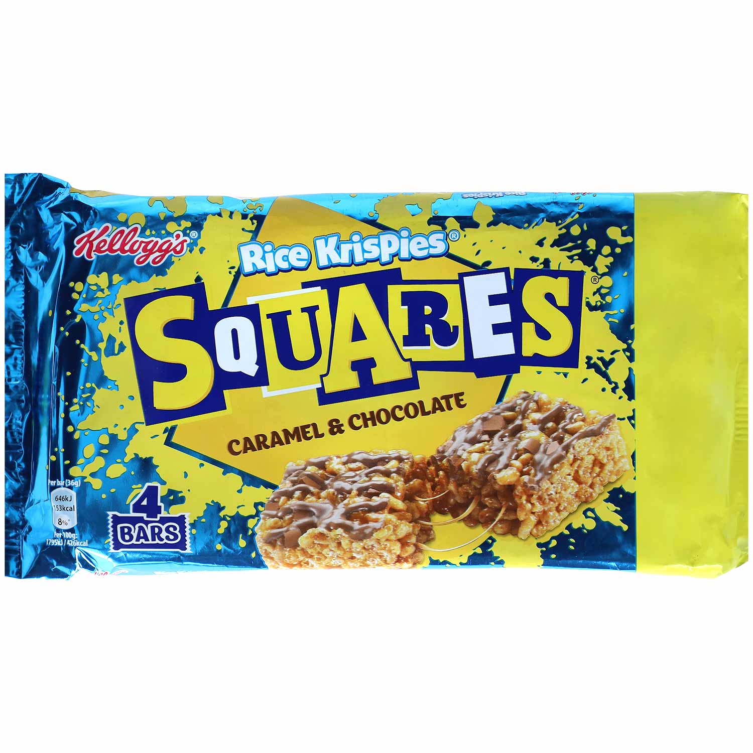 Kellogg's Rice Krispies Squares Caramel & Chocolate 4x36g