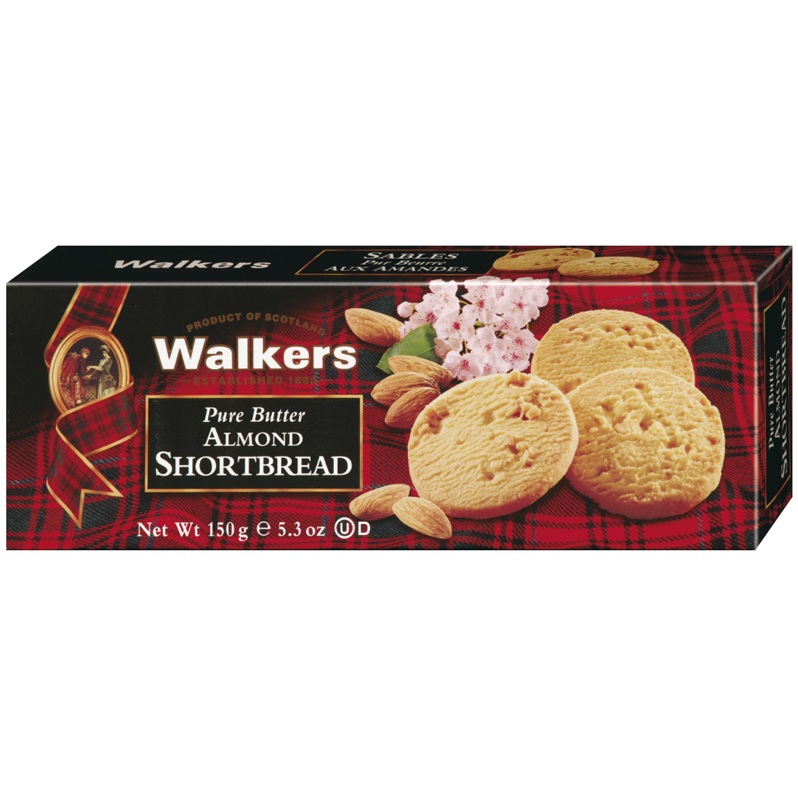 Walkers Pure Butter Almond Shortbread 150g