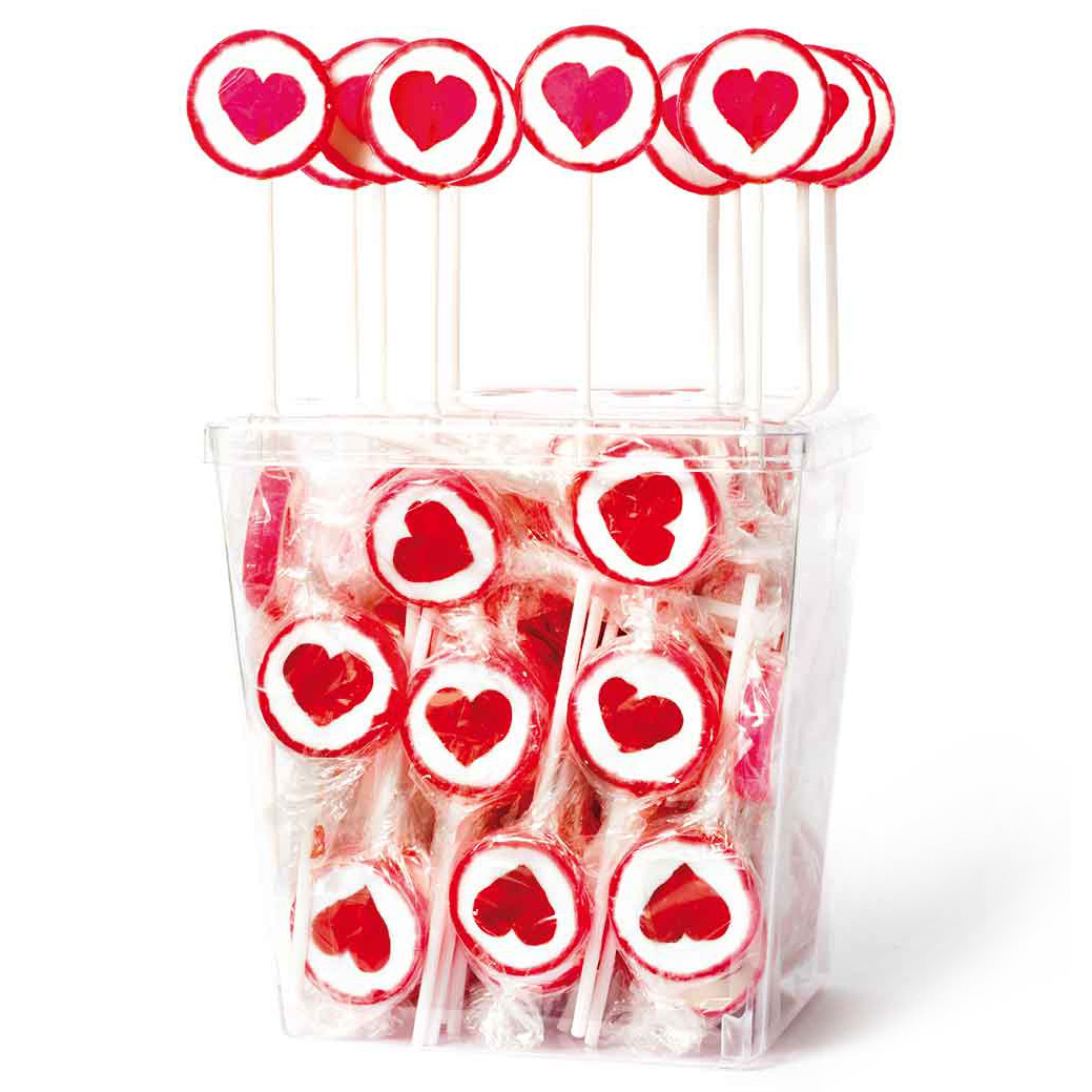 Amore Sweets Rocks Love Lolly Herz rot 100×10g