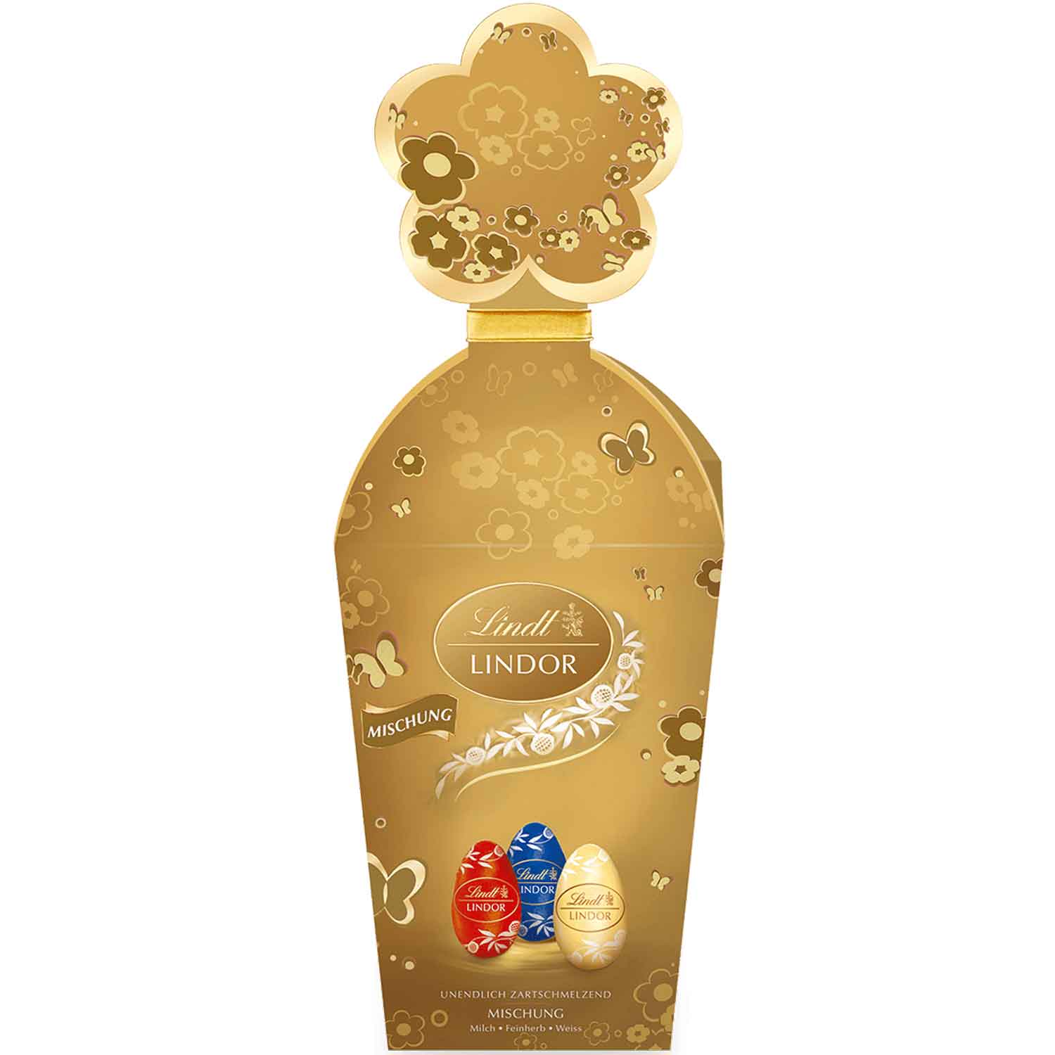 Lindt Lindor Mini-Eier Mischung Köcher 150g