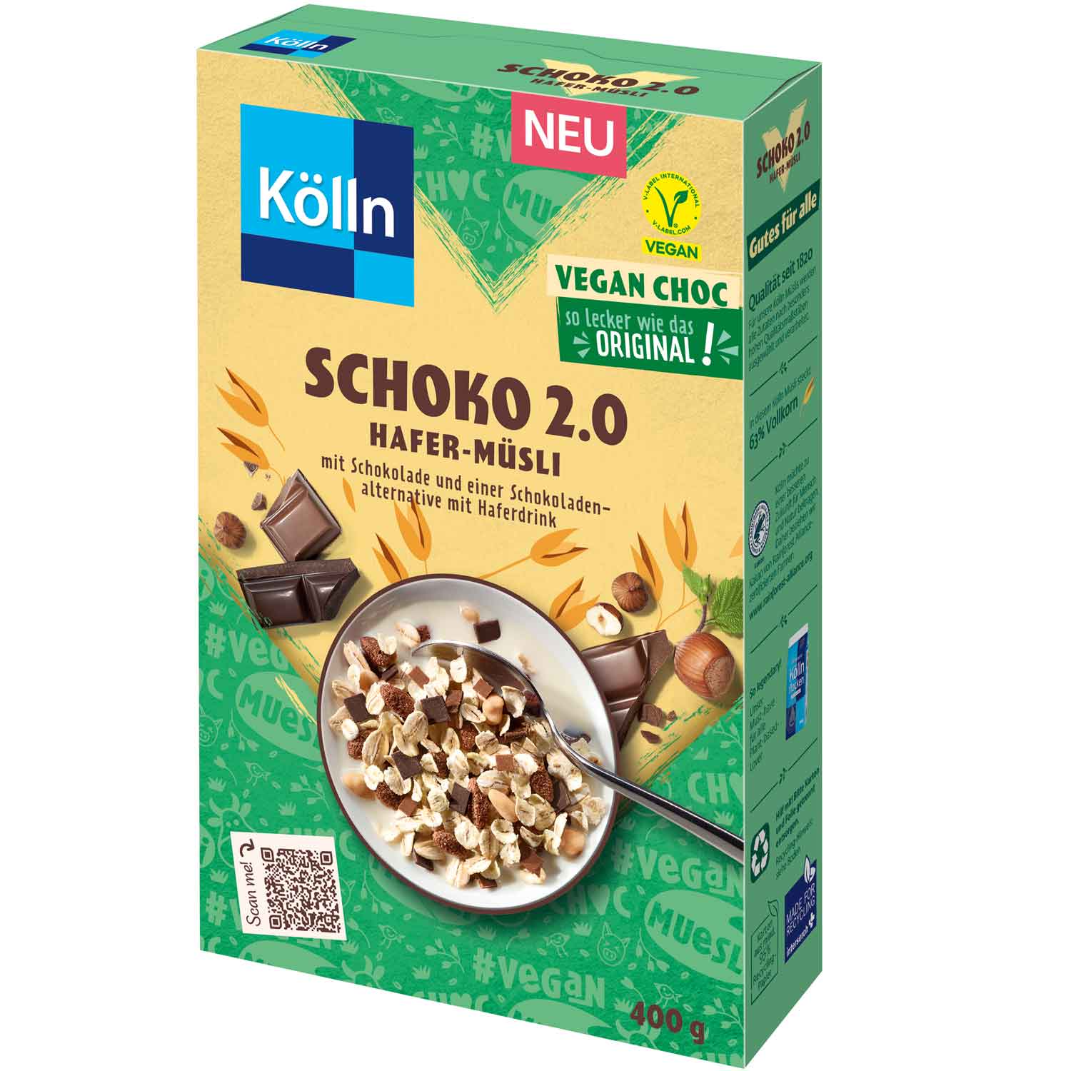 Kölln Hafer-Müsli Schoko 2.0 VeganChoc 400g
