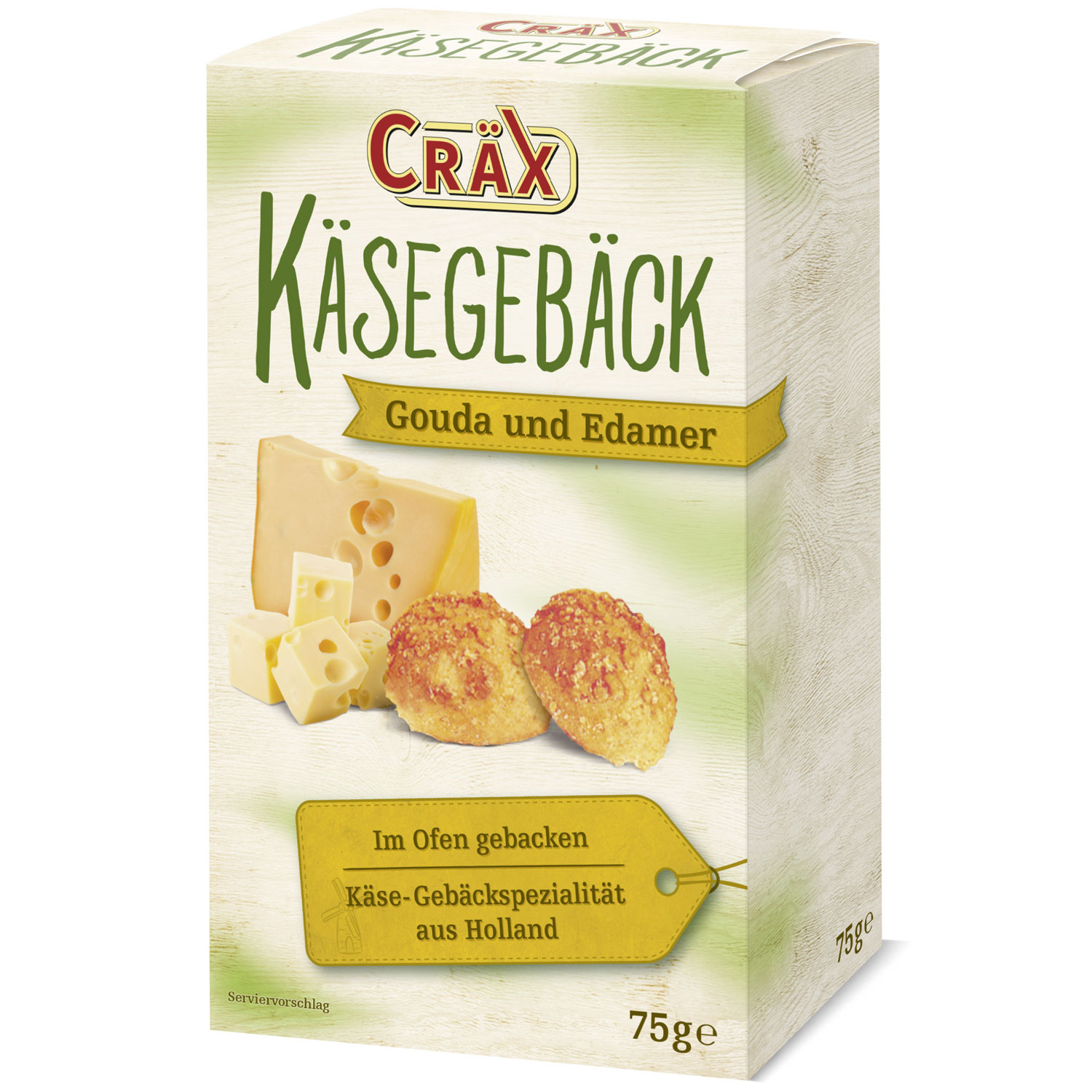 Cräx Käsegebäck Gouda und Edamer 75g