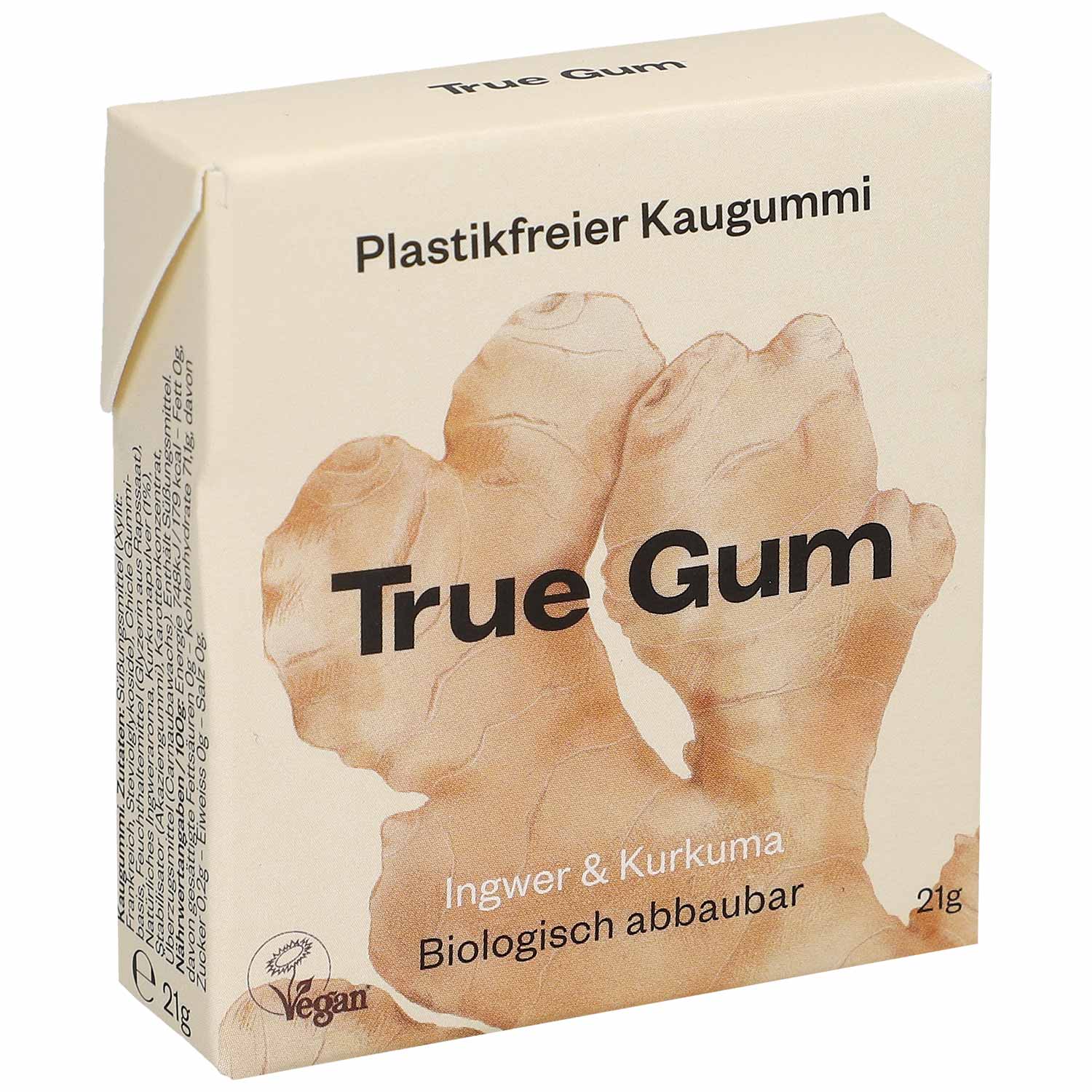 True Gum Ingwer & Kurkuma 21g