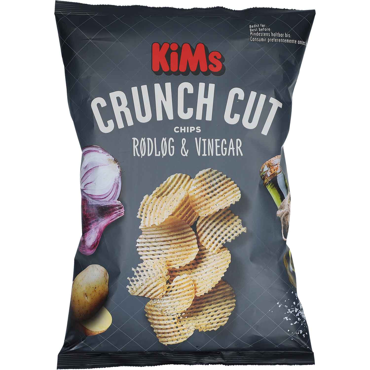 KiMs Crunch Cut Chips Rødløg & Vinegar 160g