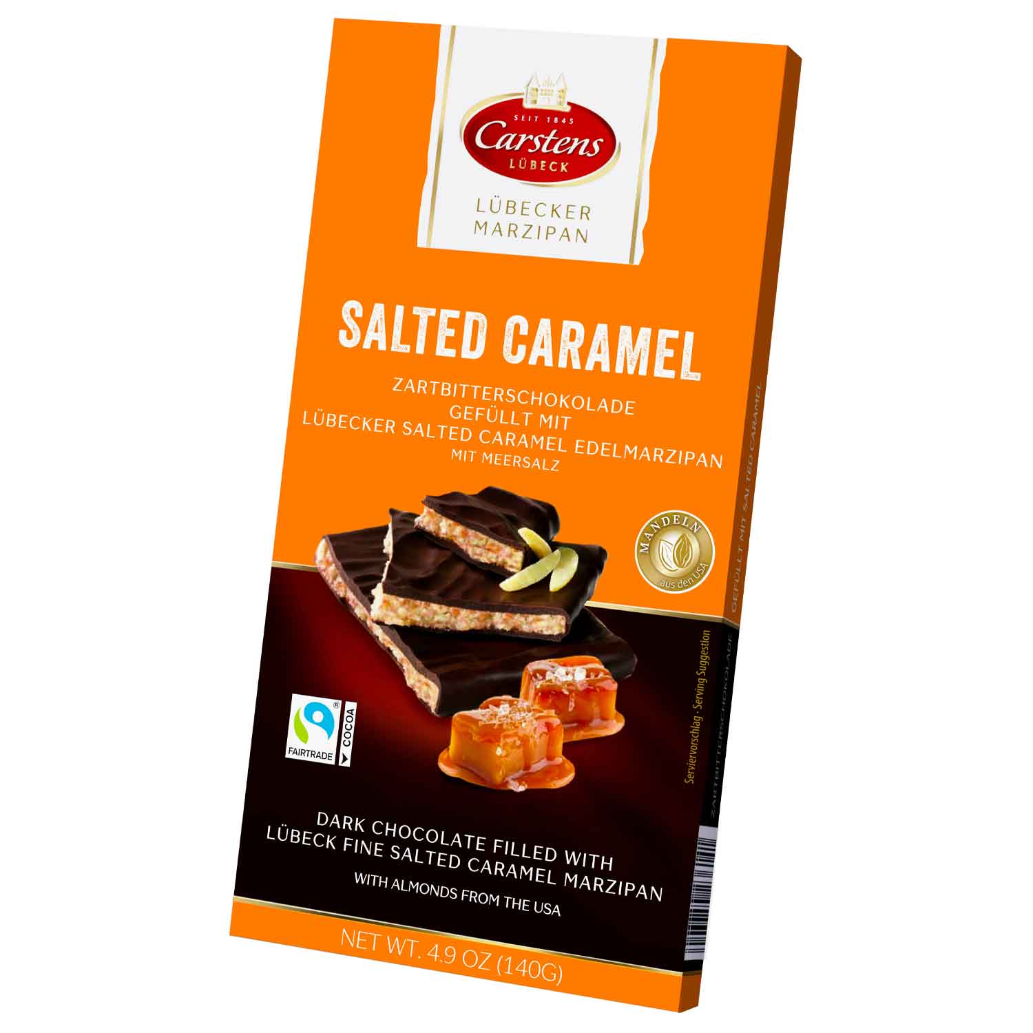 Carstens Lübecker Marzipan Zartbitter Salted Caramel 140g