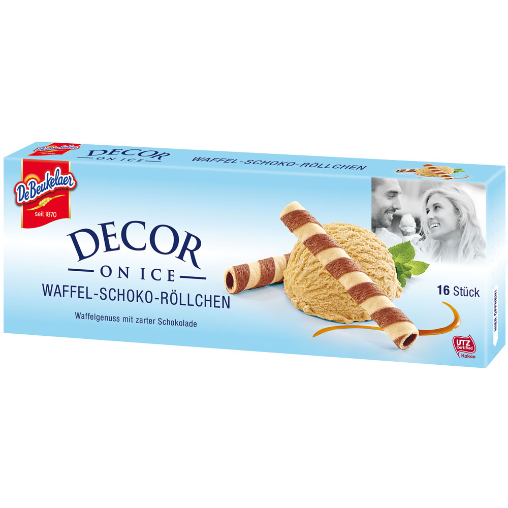 DeBeukelaer Decor on Ice Waffel-Schoko-Röllchen 16er