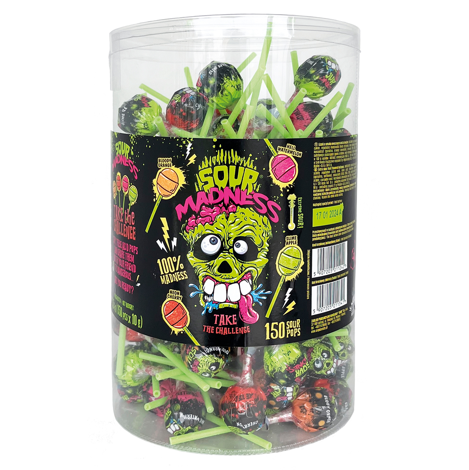 Sour Madness Lollipop Mix 150er