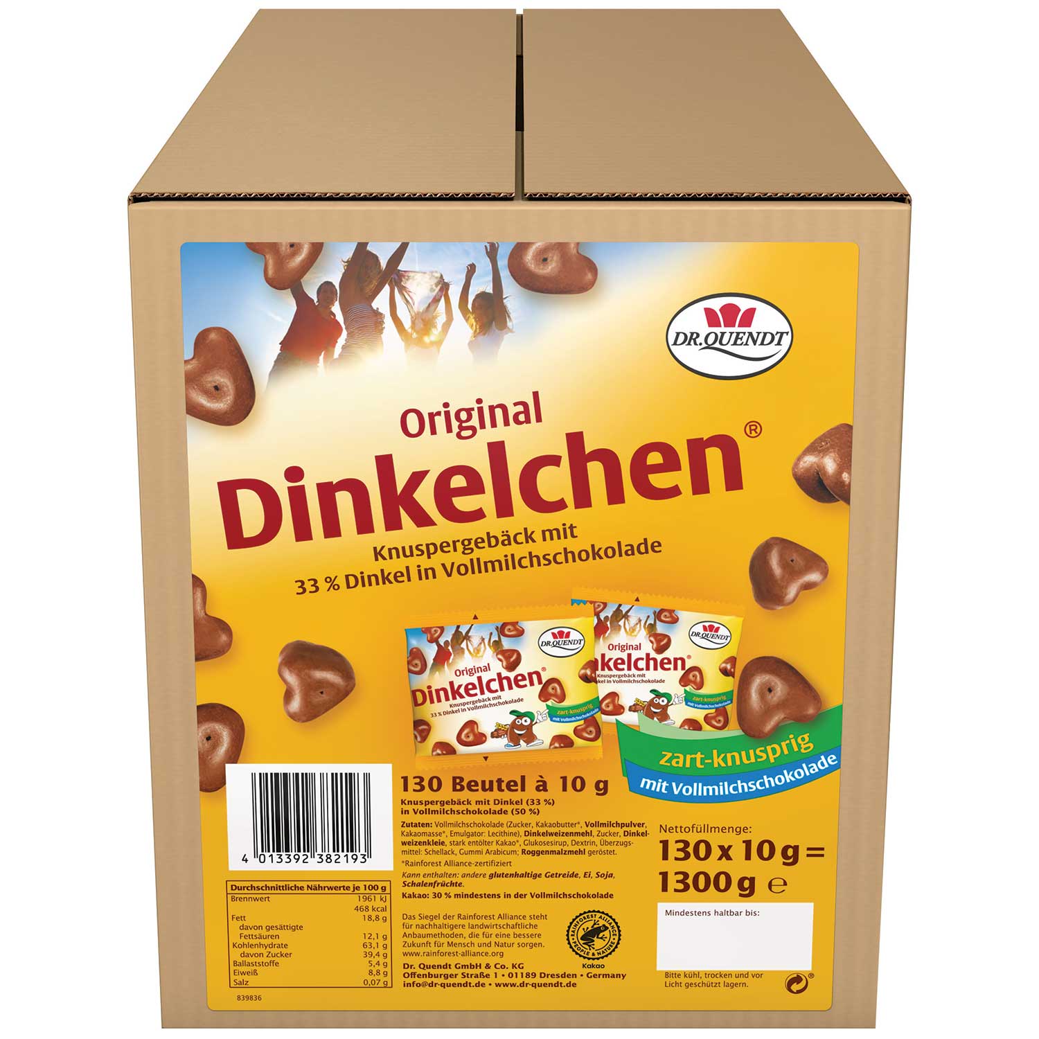 Dr. Quendt Dinkelchen Vollmilch 130x10g