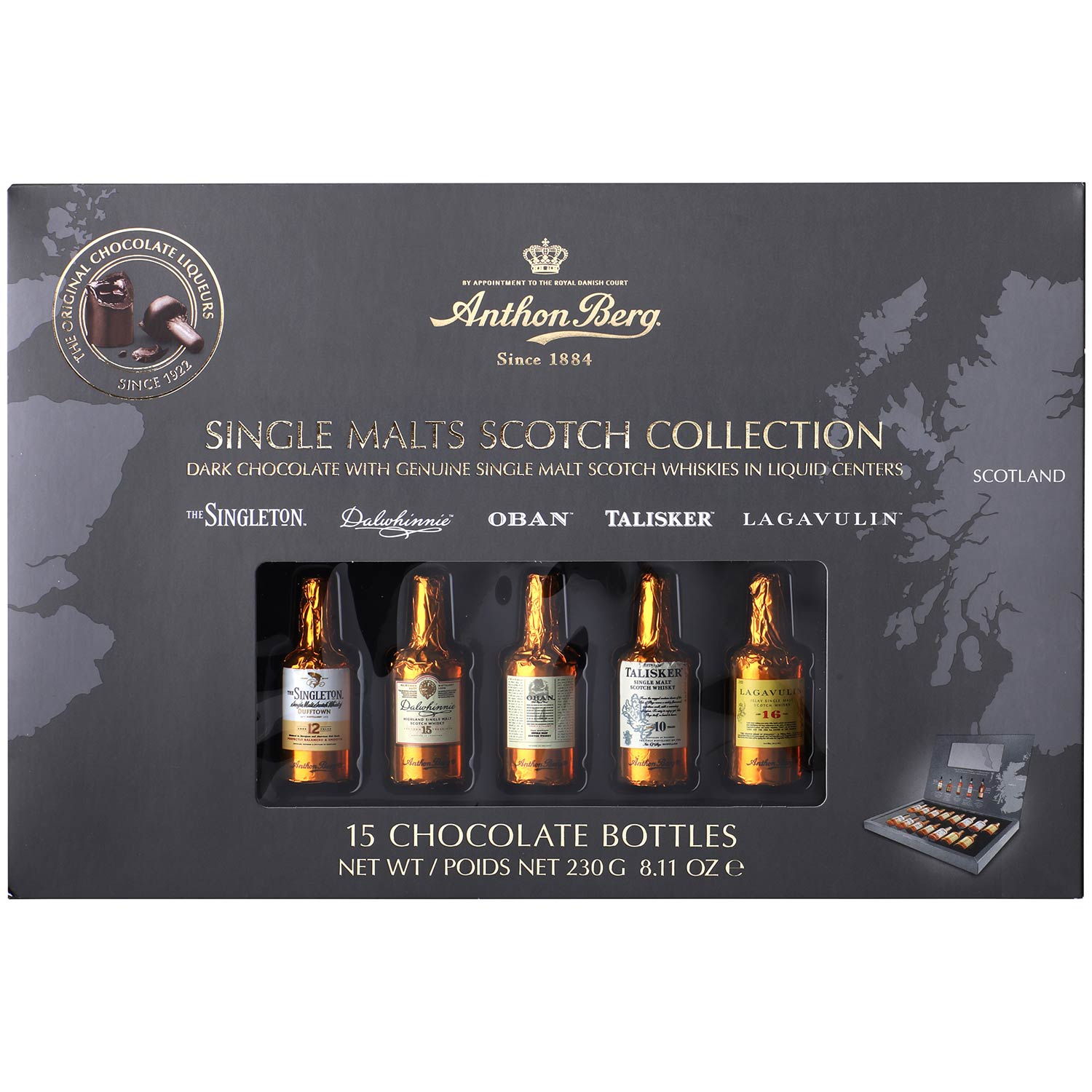 Anthon Berg Single Malts Scotch Collection 15er
