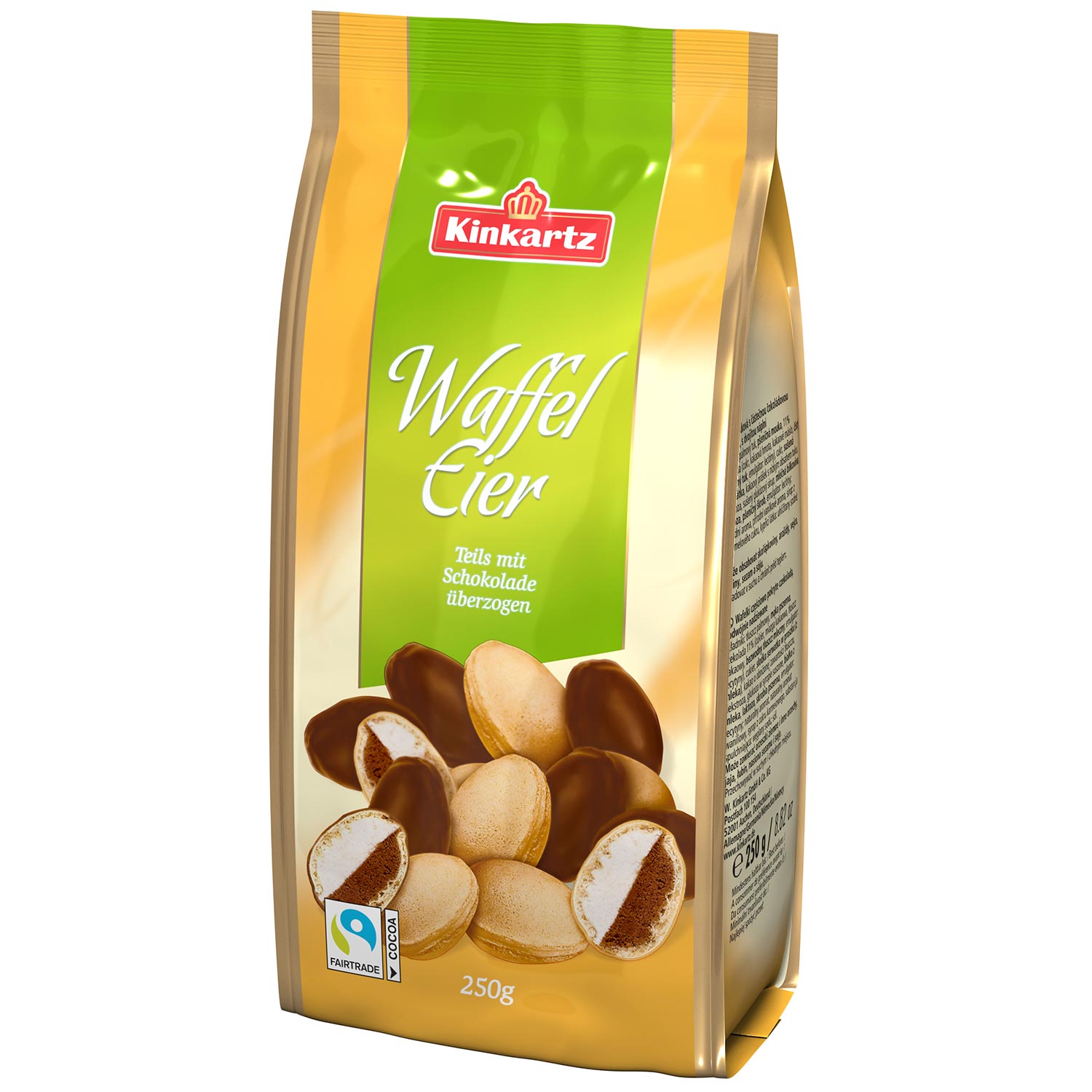Kinkartz Waffeleier teilschokoliert 250g